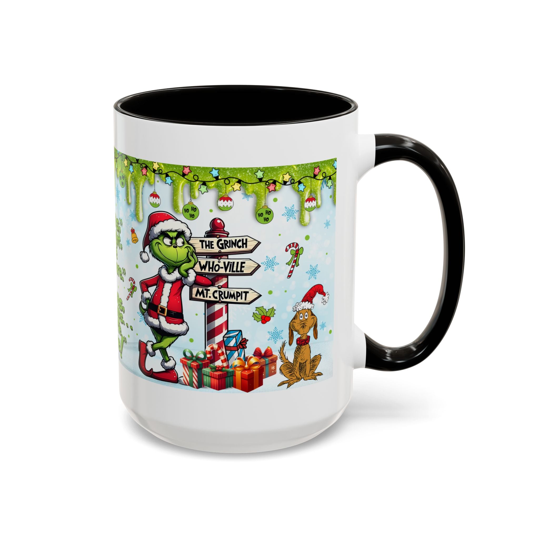Grinch Christmas Mug | Colorful 11oz 15oz Ceramic Coffee Cup