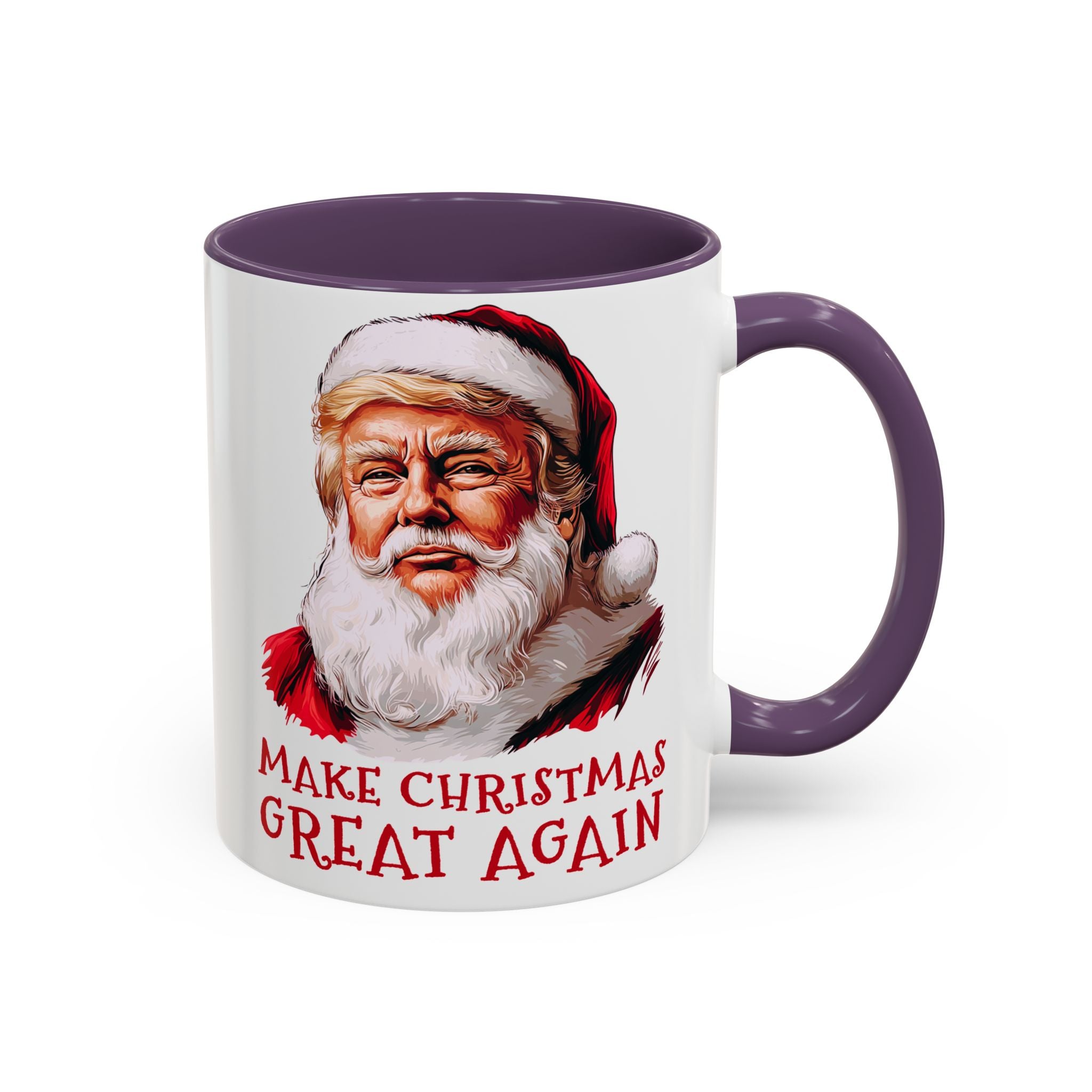 Santa Claus Trump Portrait Mug | Make Christmas Great Again, Holiday Coffee Mug
