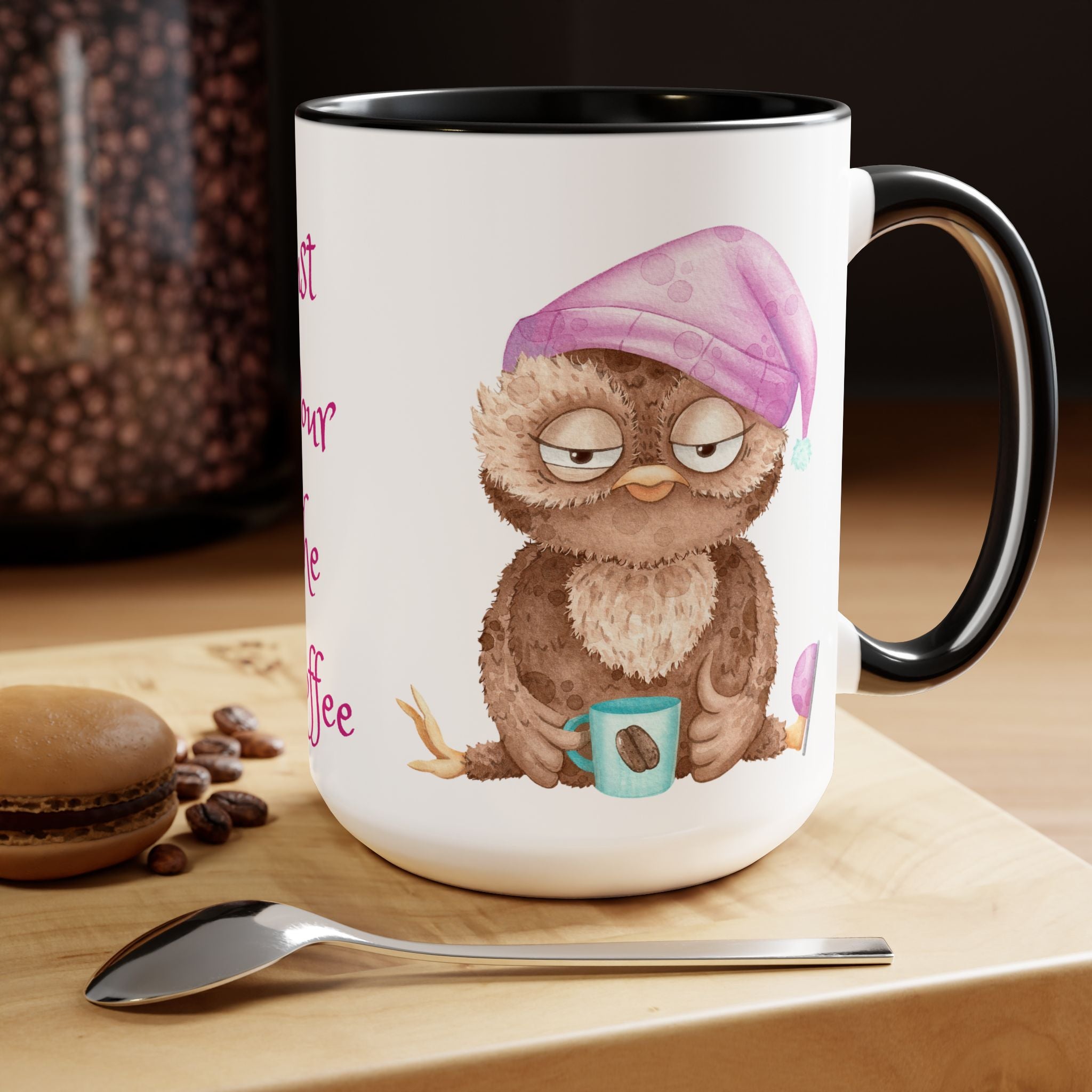 Just Pour The Coffee - Two-Tone Coffee Mugs, 15oz