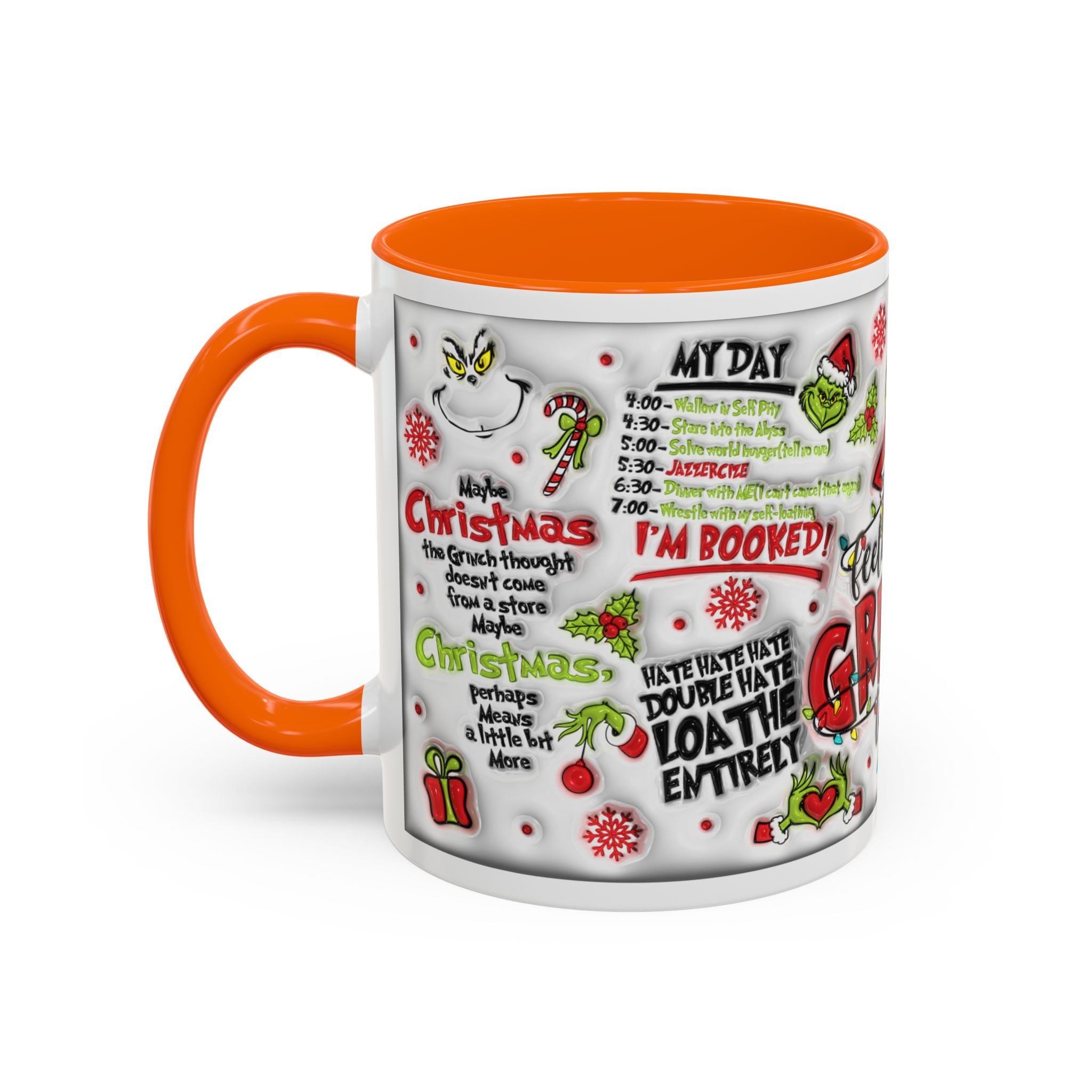 Grinchy Holiday Coffee Mug — "Feeling Extra Grinchy Today" Accent Mug (11/15oz)