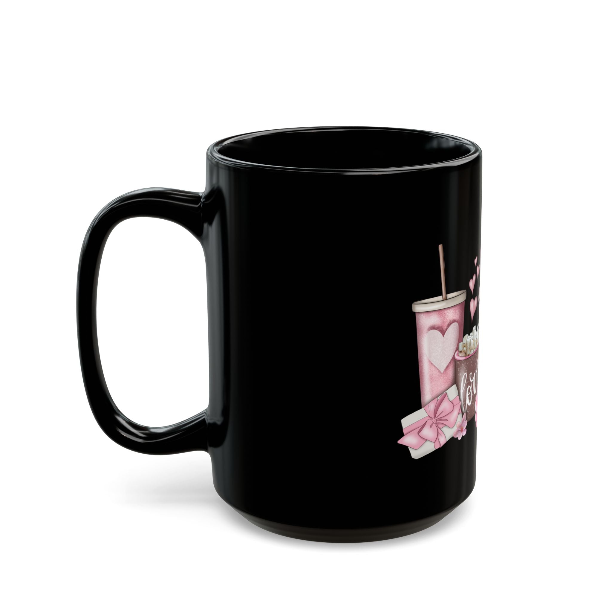 Love Coffee Black Coffee Mug, 15oz #Coffee #HotCoffee HotCoffeeClothing.com #ValentinesDay