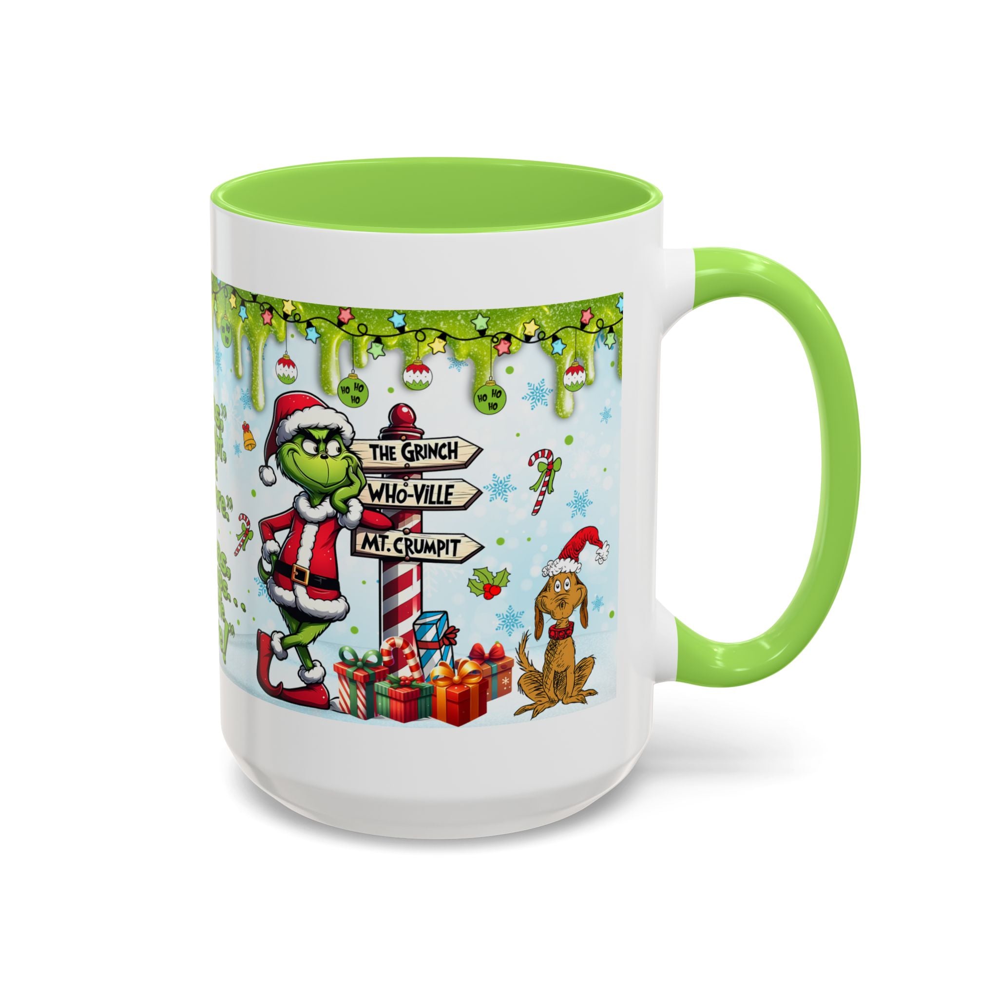 Grinch Christmas Mug | Colorful 11oz 15oz Ceramic Coffee Cup