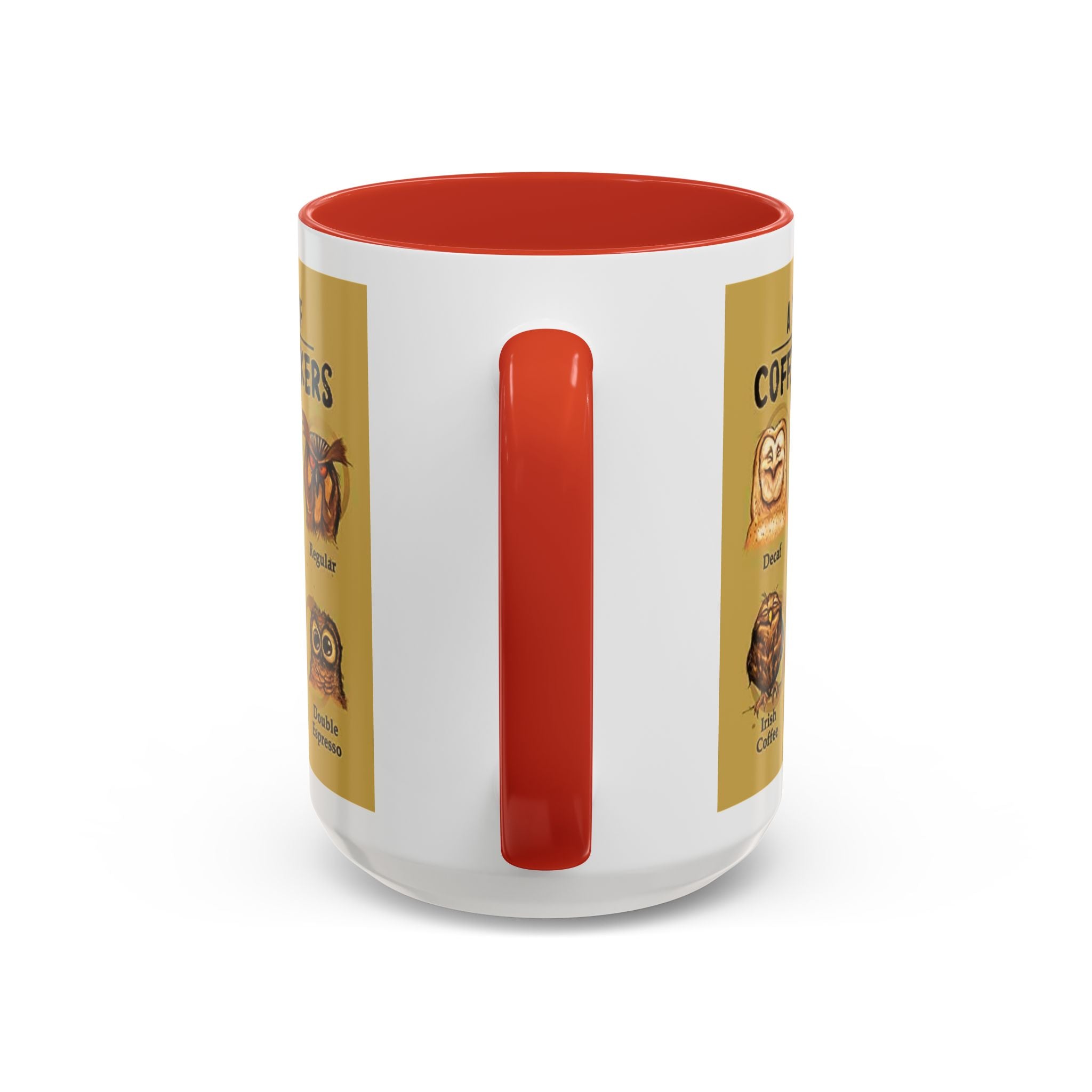 Coffee Mug — “A Hoo’s Hoo of Coffee Drinkers” Owl Coffee Chart Accent Mug