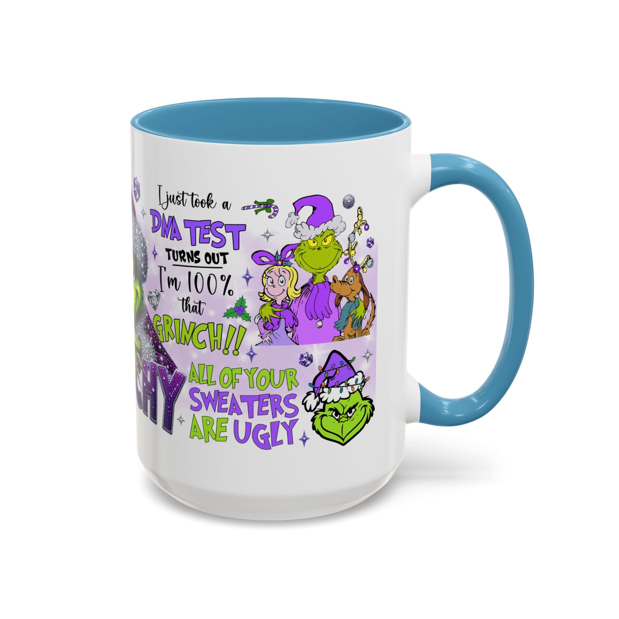 Grinchy Accent Coffee Mug - Fun Holiday Gift, Christmas Decor, Grinch Fan Merchandise, Unique Coffee Cup, Holiday Humor