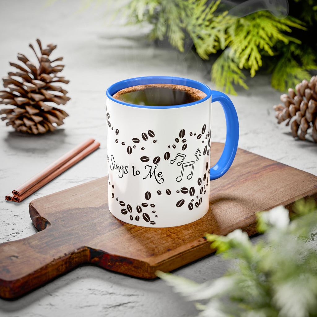 Coffee Sings to Me Mug — 11oz/15oz Ceramic Coffee Bean Music Mug