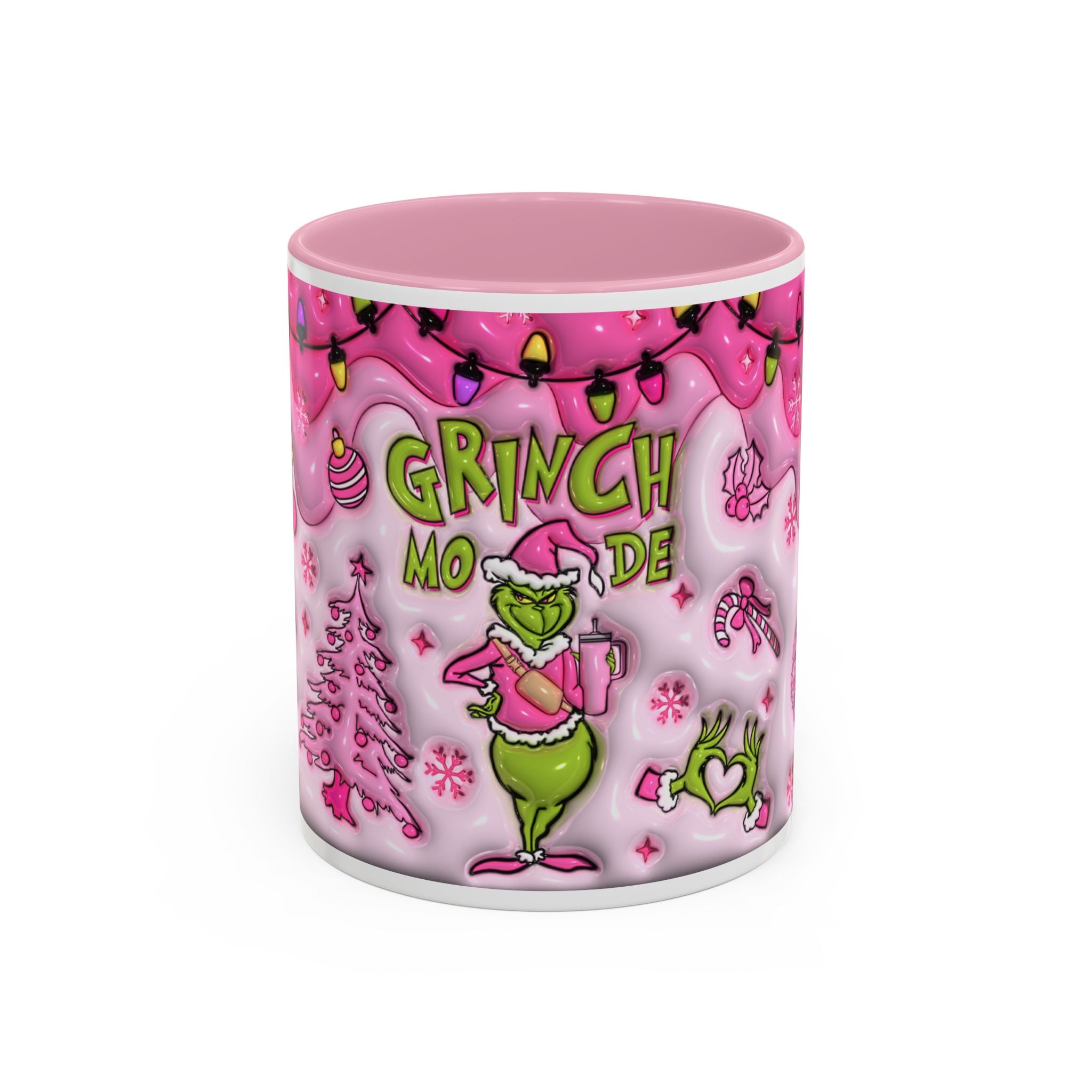 Colorful Grinch Mug, Holiday Gift, Whimsical Drinkware, Festive Coffee Cup, Christmas Decor, Grinch Mode Mug
