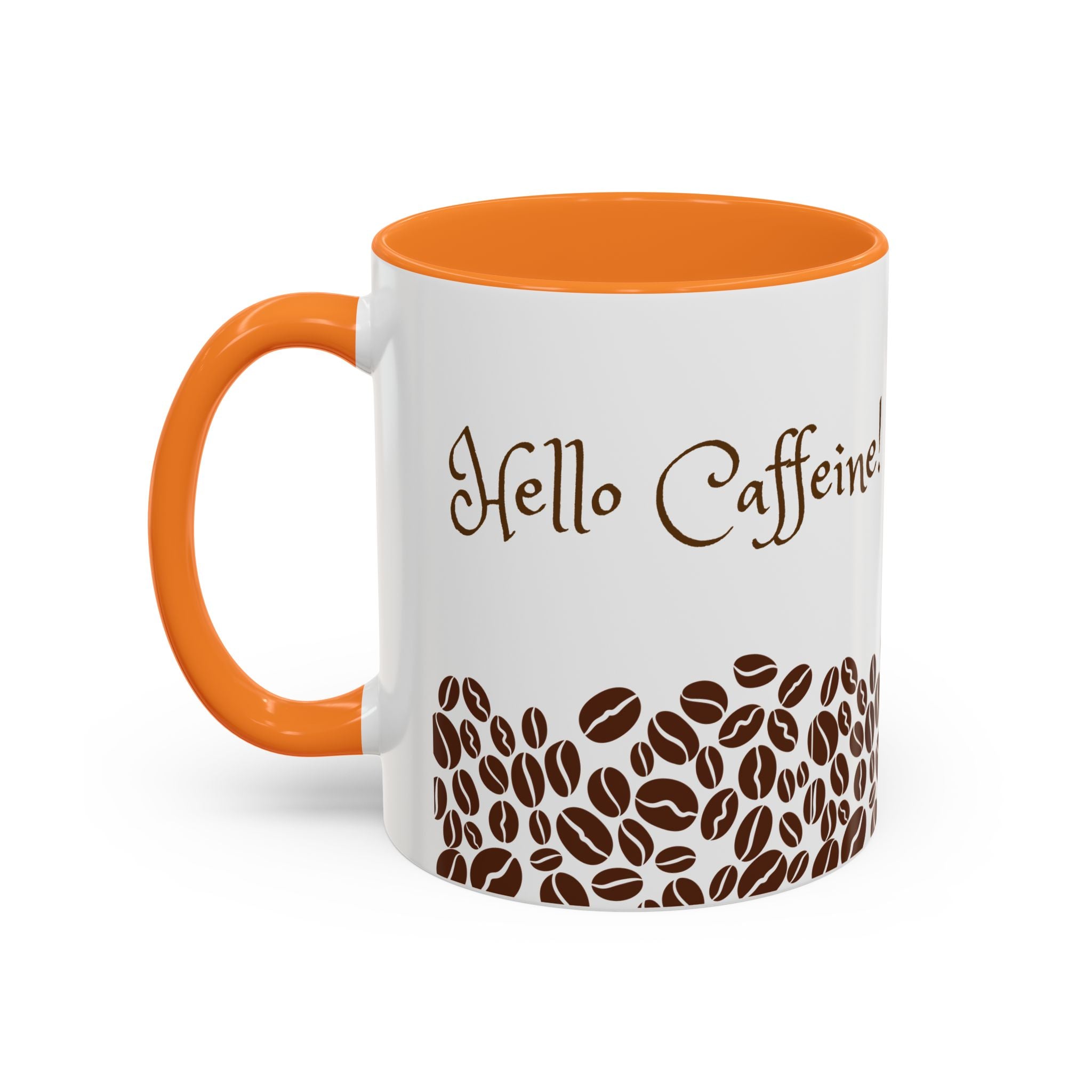 Hello Caffeine! Coffee Bean Ceramic Mug (11oz & 15oz)