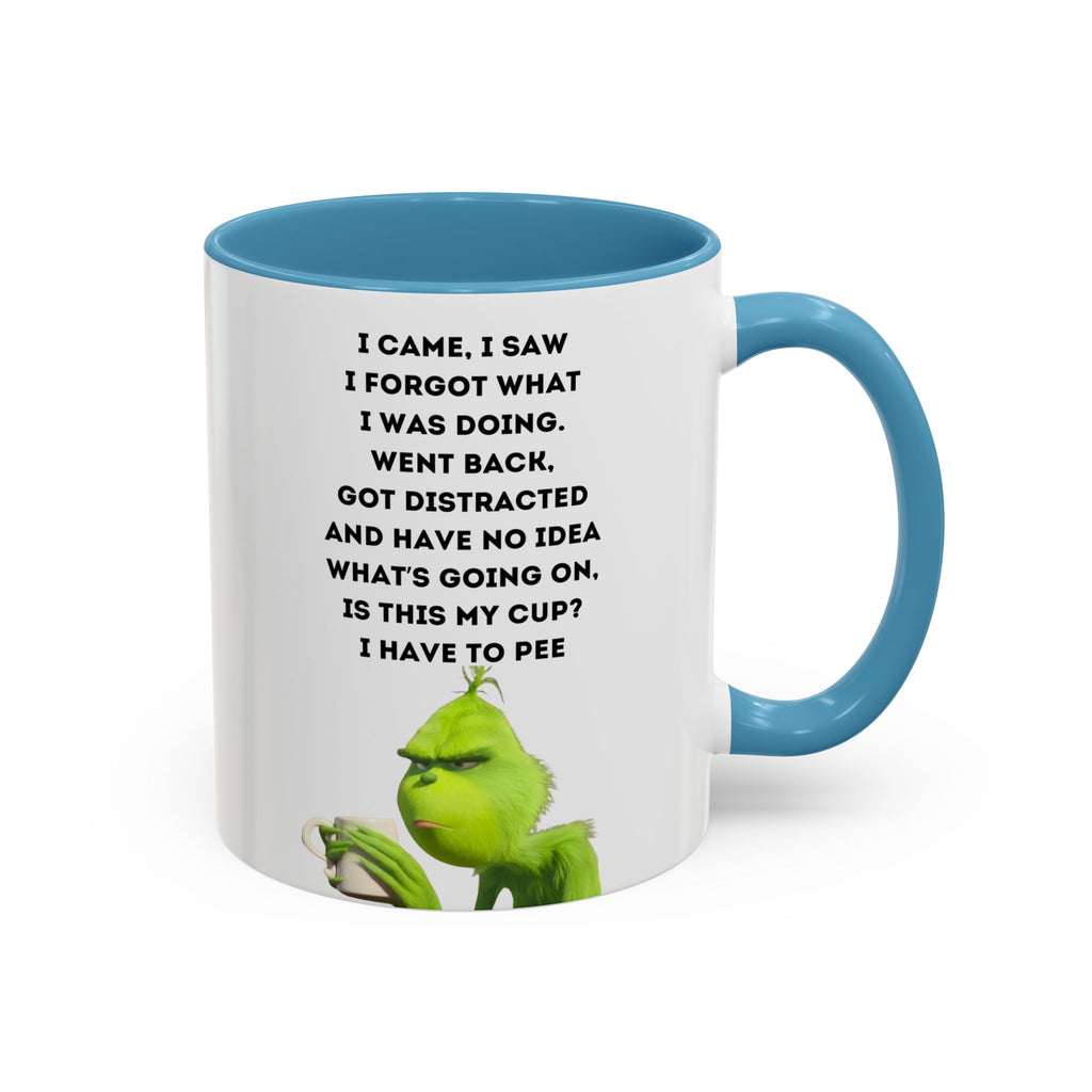 Grumpy Grinch Quote Accent Coffee Mug | Funny Holiday Coffee Cup