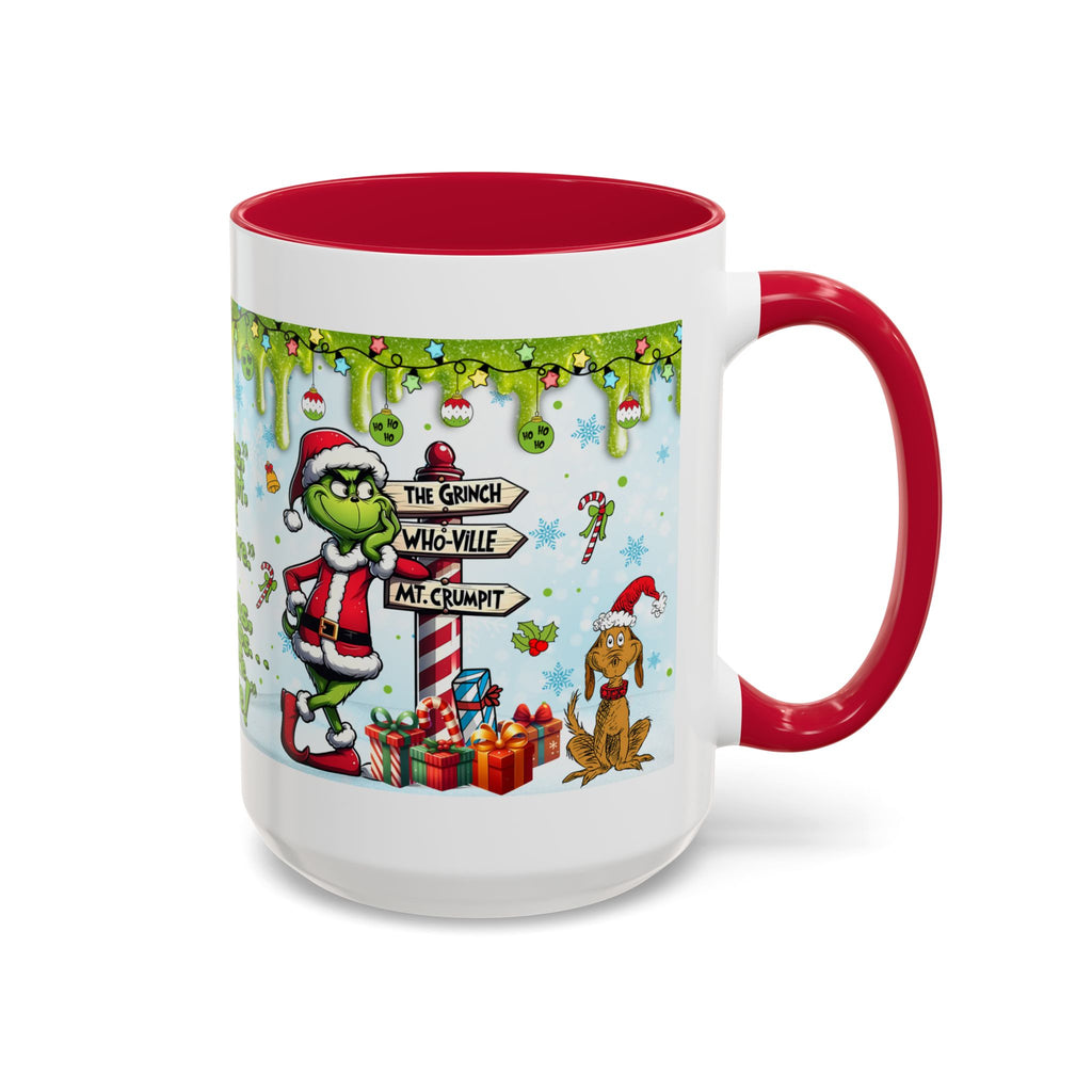 Grinch Christmas Mug | Colorful 11oz 15oz Ceramic Coffee Cup