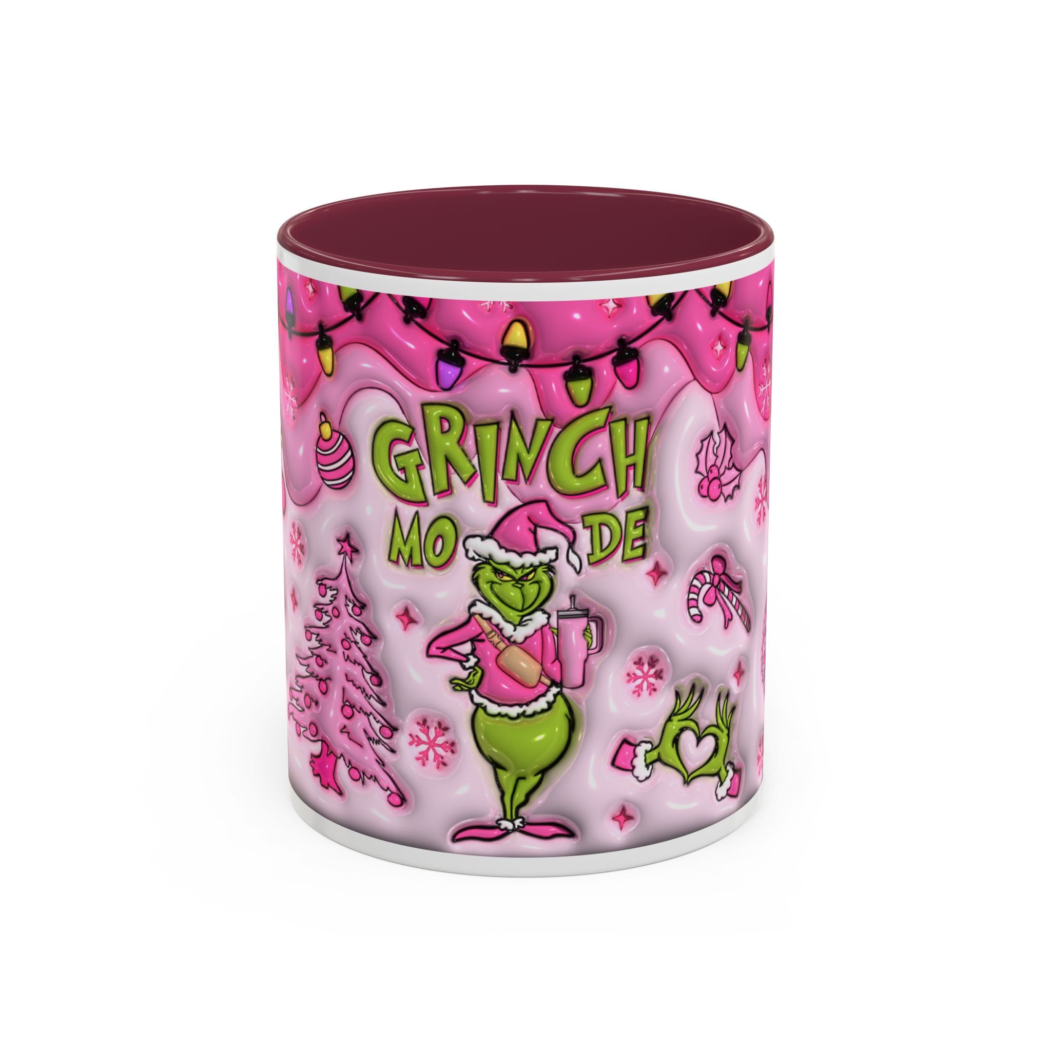 Colorful Grinch Mug, Holiday Gift, Whimsical Drinkware, Festive Coffee Cup, Christmas Decor, Grinch Mode Mug