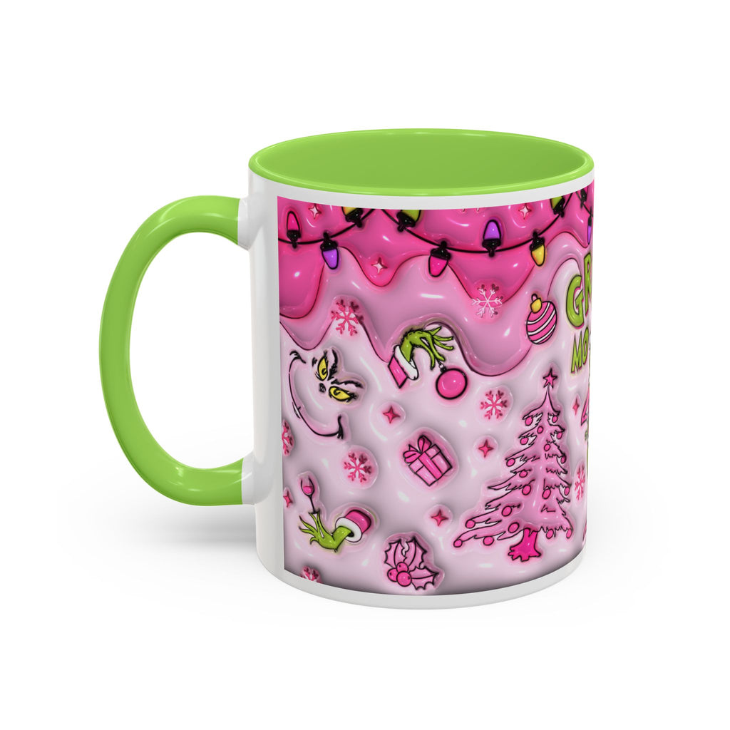 Colorful Grinch Mug, Holiday Gift, Whimsical Drinkware, Festive Coffee Cup, Christmas Decor, Grinch Mode Mug