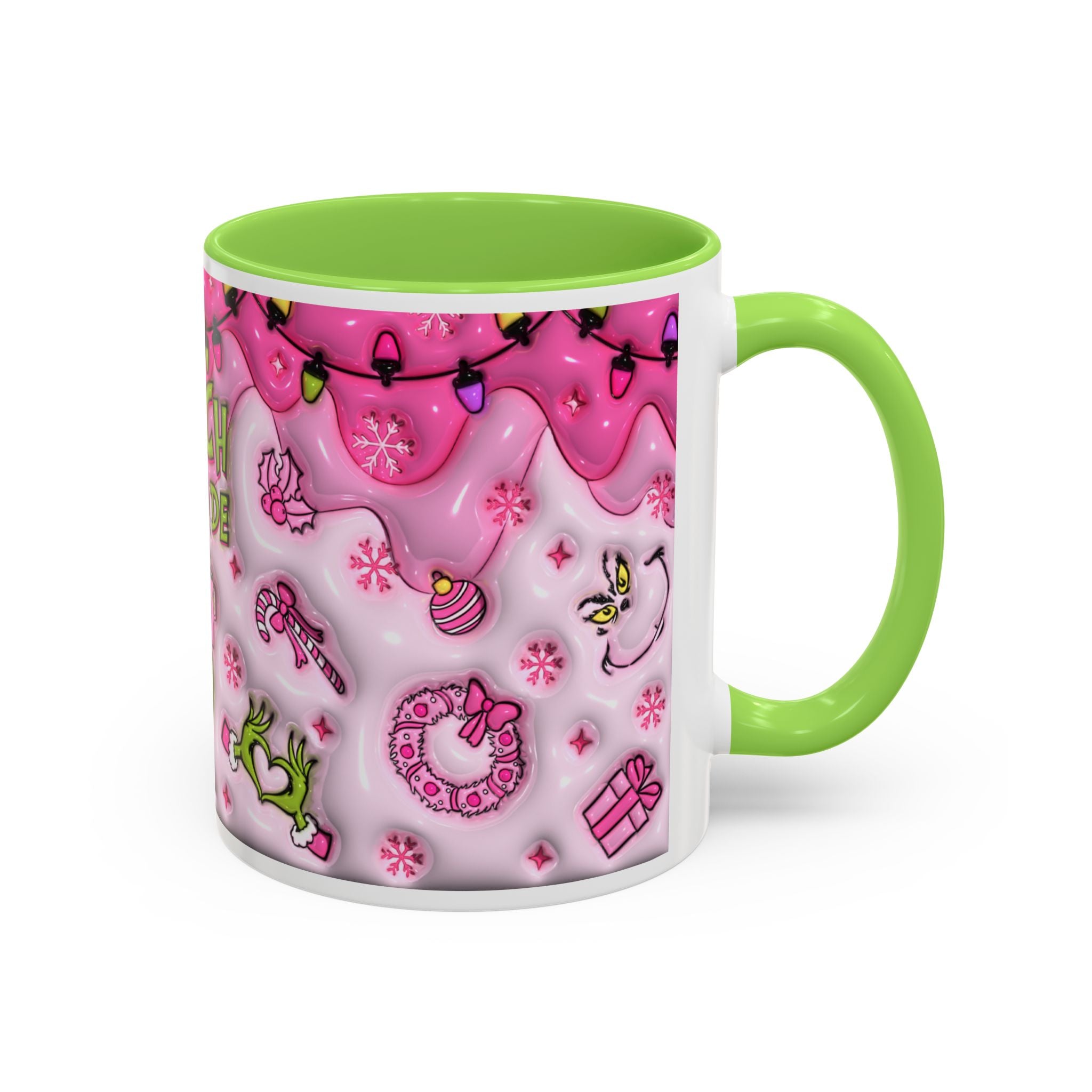 Colorful Grinch Mug, Holiday Gift, Whimsical Drinkware, Festive Coffee Cup, Christmas Decor, Grinch Mode Mug
