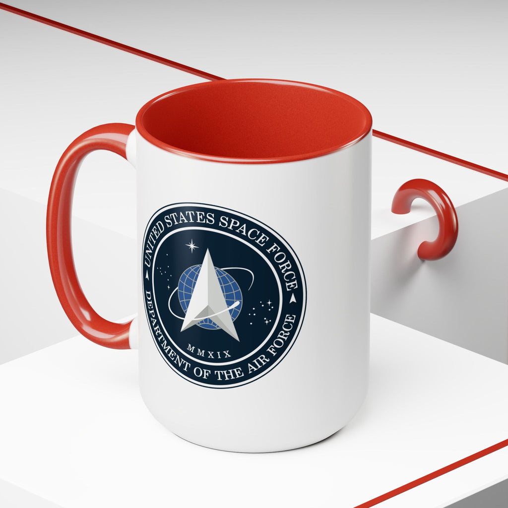 United States Space Force #SpaceForce Two-Tone Coffee Mugs, 15oz