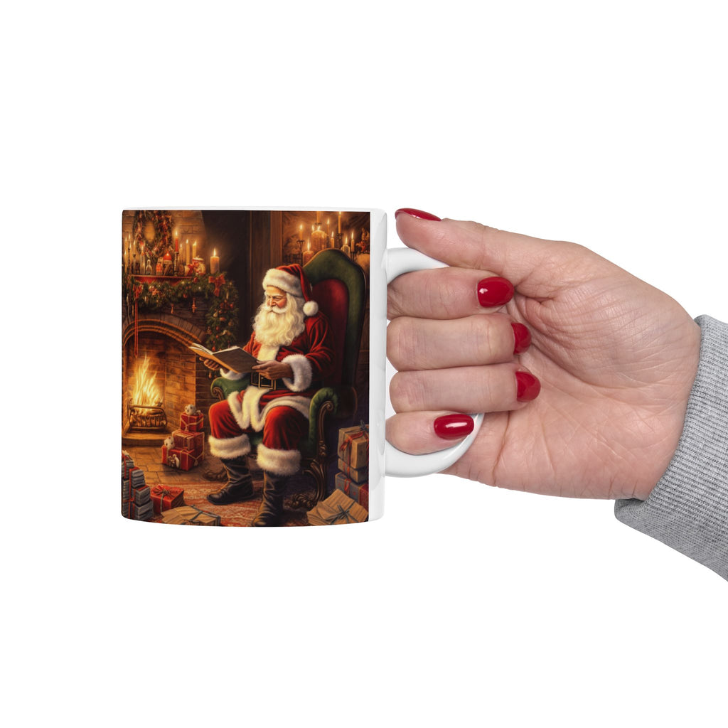 Santa Cozy Christmas Ceramic Mug - Perfect for Warm Drinks, Christmas Gift, Winter Decor, Coffee Lover, Seasonal Mug