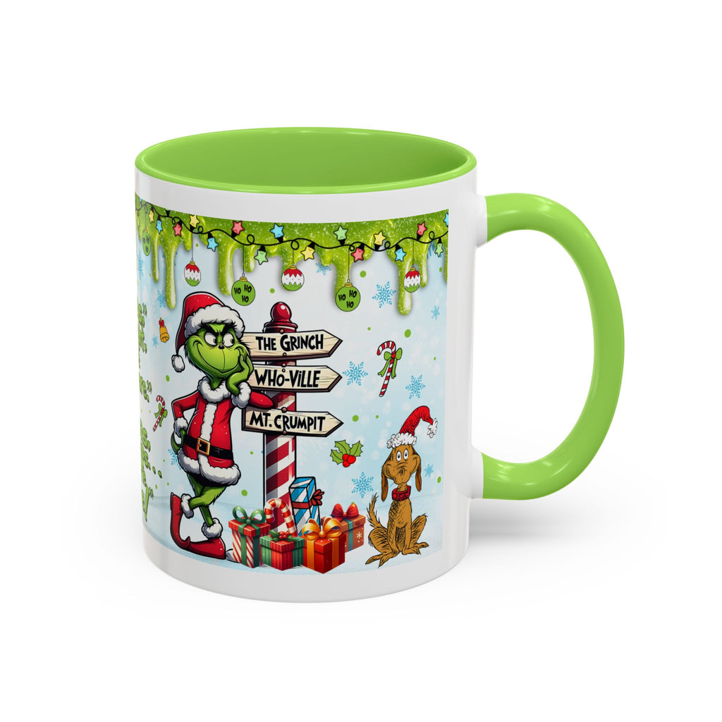 Grinch Christmas Mug | Colorful 11oz 15oz Ceramic Coffee Cup