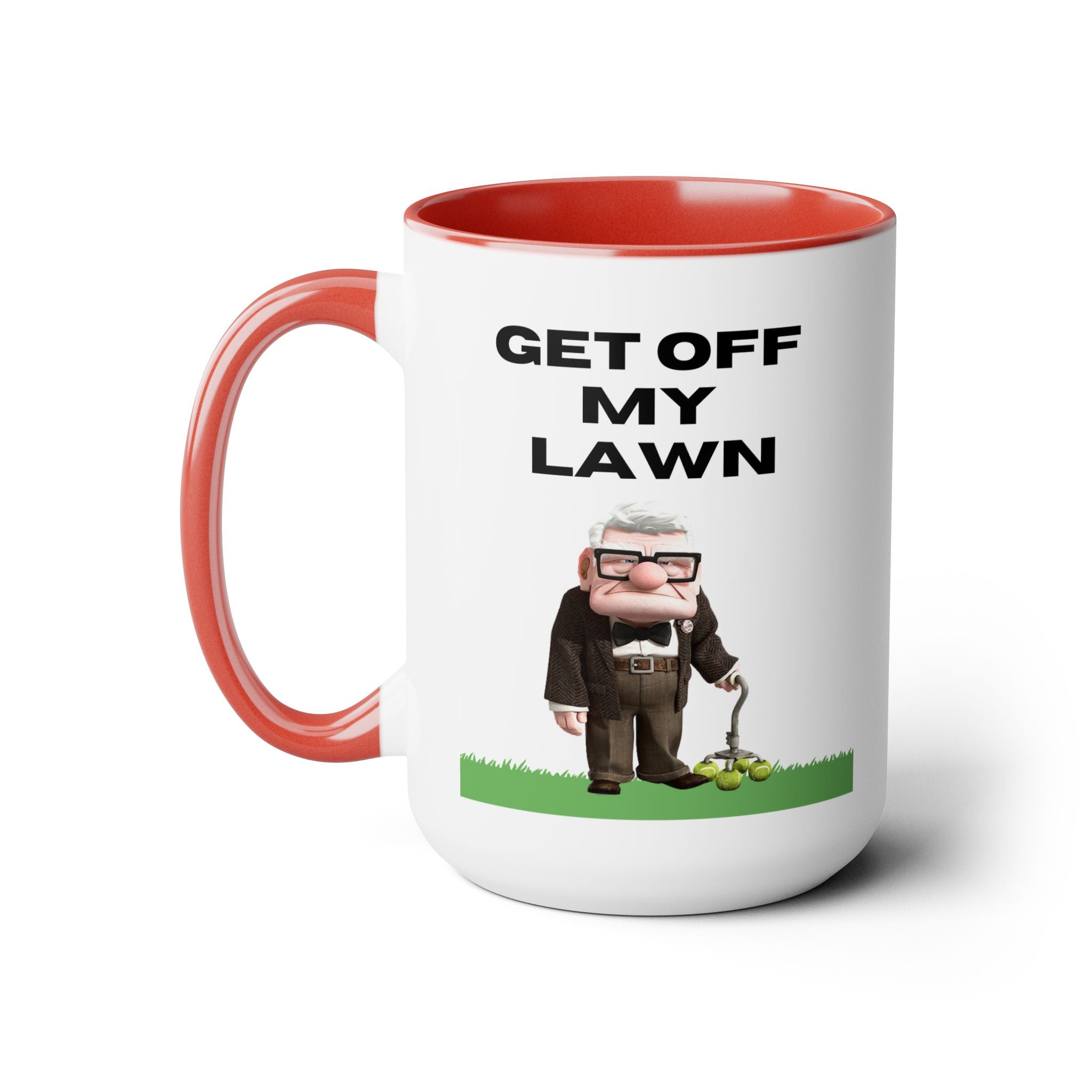Get Off My Lawn Two-Tone Coffee Mugs, 15oz