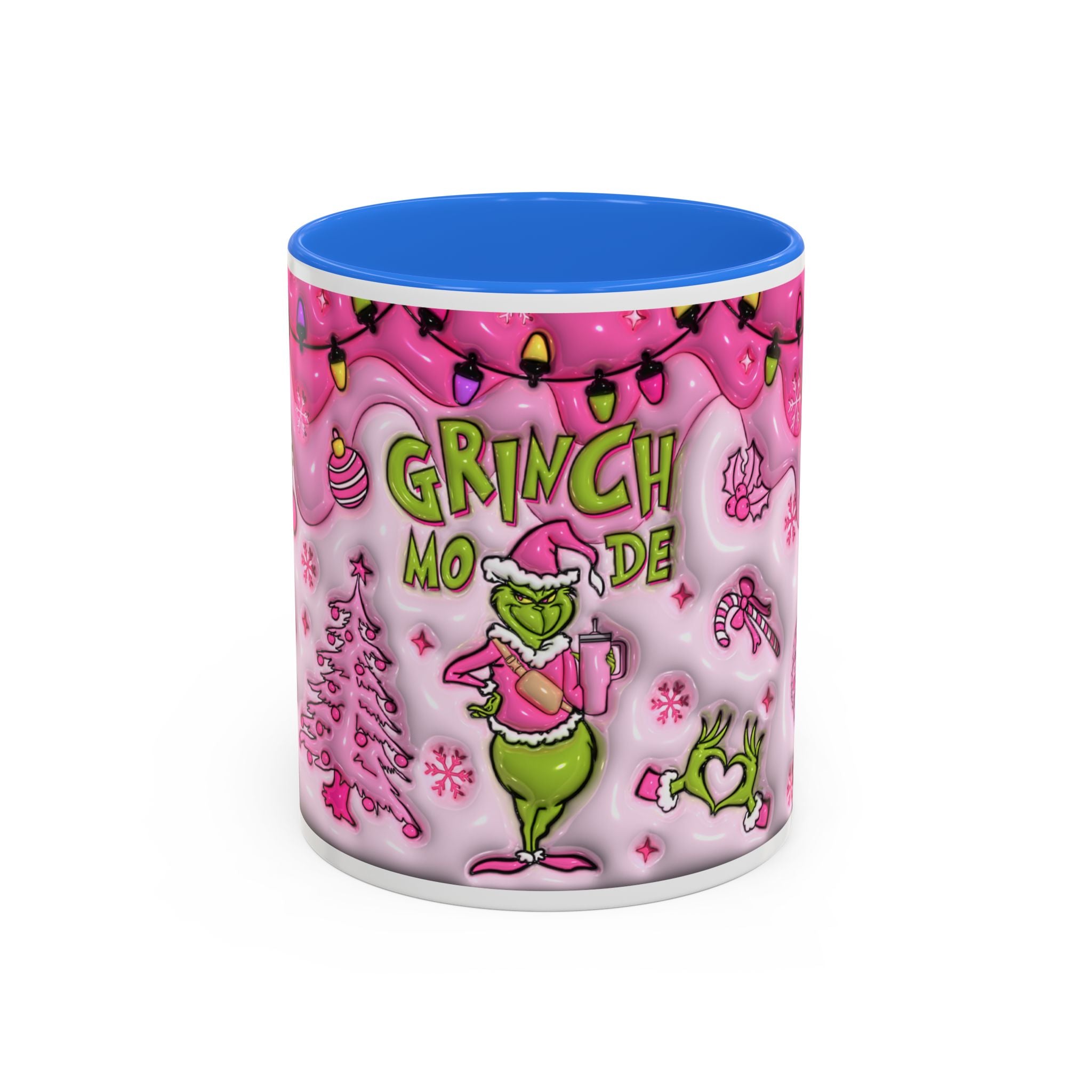 Colorful Grinch Mug, Holiday Gift, Whimsical Drinkware, Festive Coffee Cup, Christmas Decor, Grinch Mode Mug
