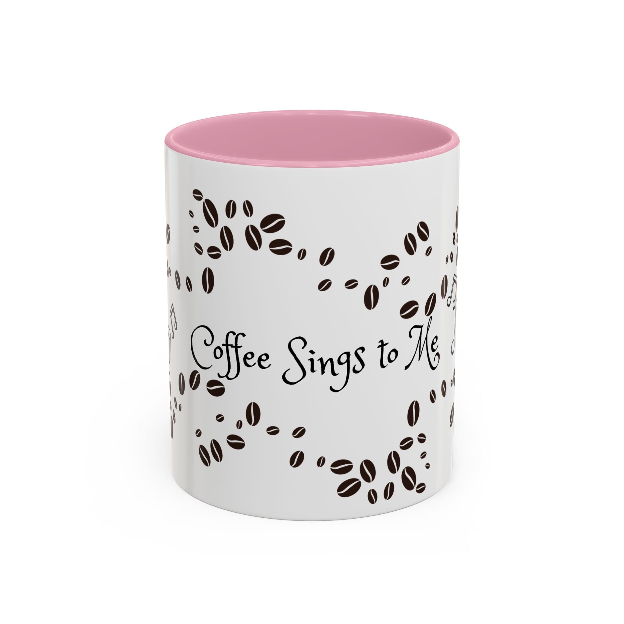 Coffee Sings to Me Mug — 11oz/15oz Ceramic Coffee Bean Music Mug