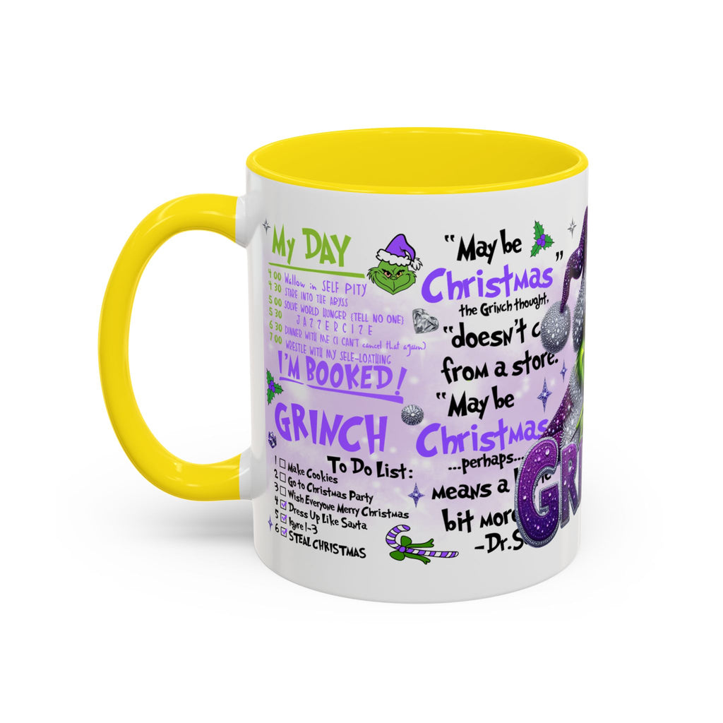 Grinchy Accent Coffee Mug - Fun Holiday Gift, Christmas Decor, Grinch Fan Merchandise, Unique Coffee Cup, Holiday Humor