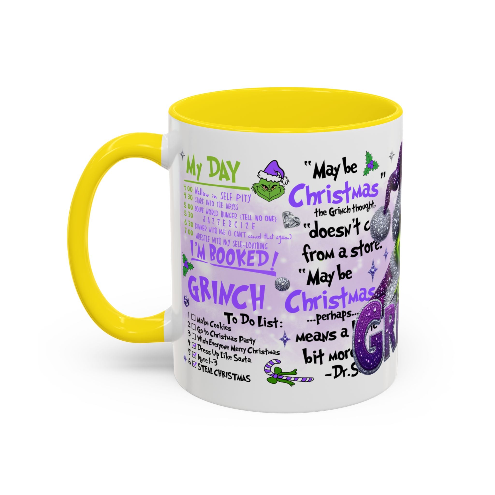 Grinchy Accent Coffee Mug - Fun Holiday Gift, Christmas Decor, Grinch Fan Merchandise, Unique Coffee Cup, Holiday Humor