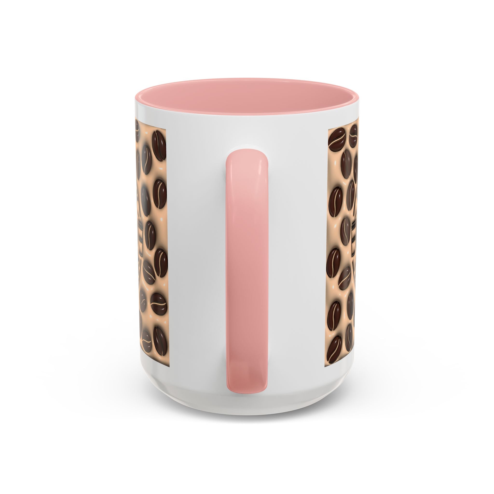 Coffee Beans Pattern First I Drink Coffee Mug | Accent 11oz 15oz