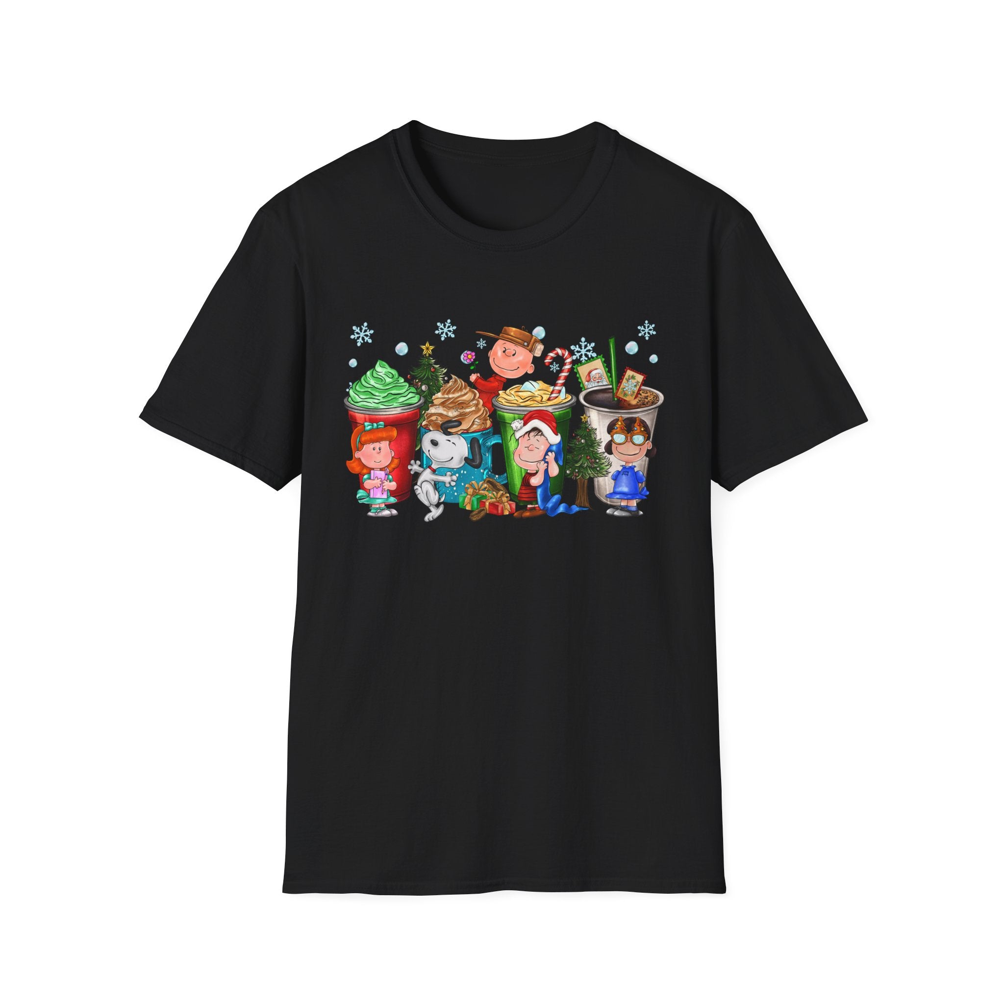 Holiday Cartoon Characters T-Shirt | Christmas Kids Crew Illustration