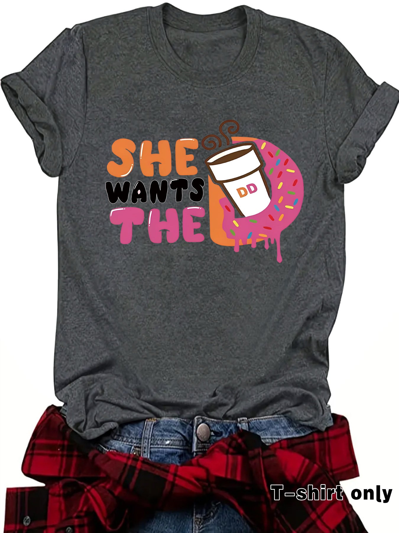 Short sleeved HE coffee pattern