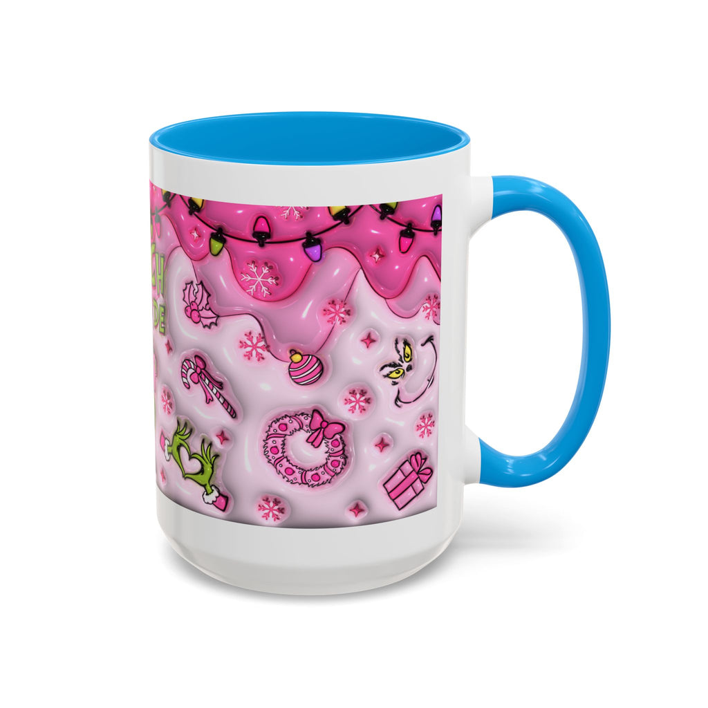 Colorful Grinch Mug, Holiday Gift, Whimsical Drinkware, Festive Coffee Cup, Christmas Decor, Grinch Mode Mug