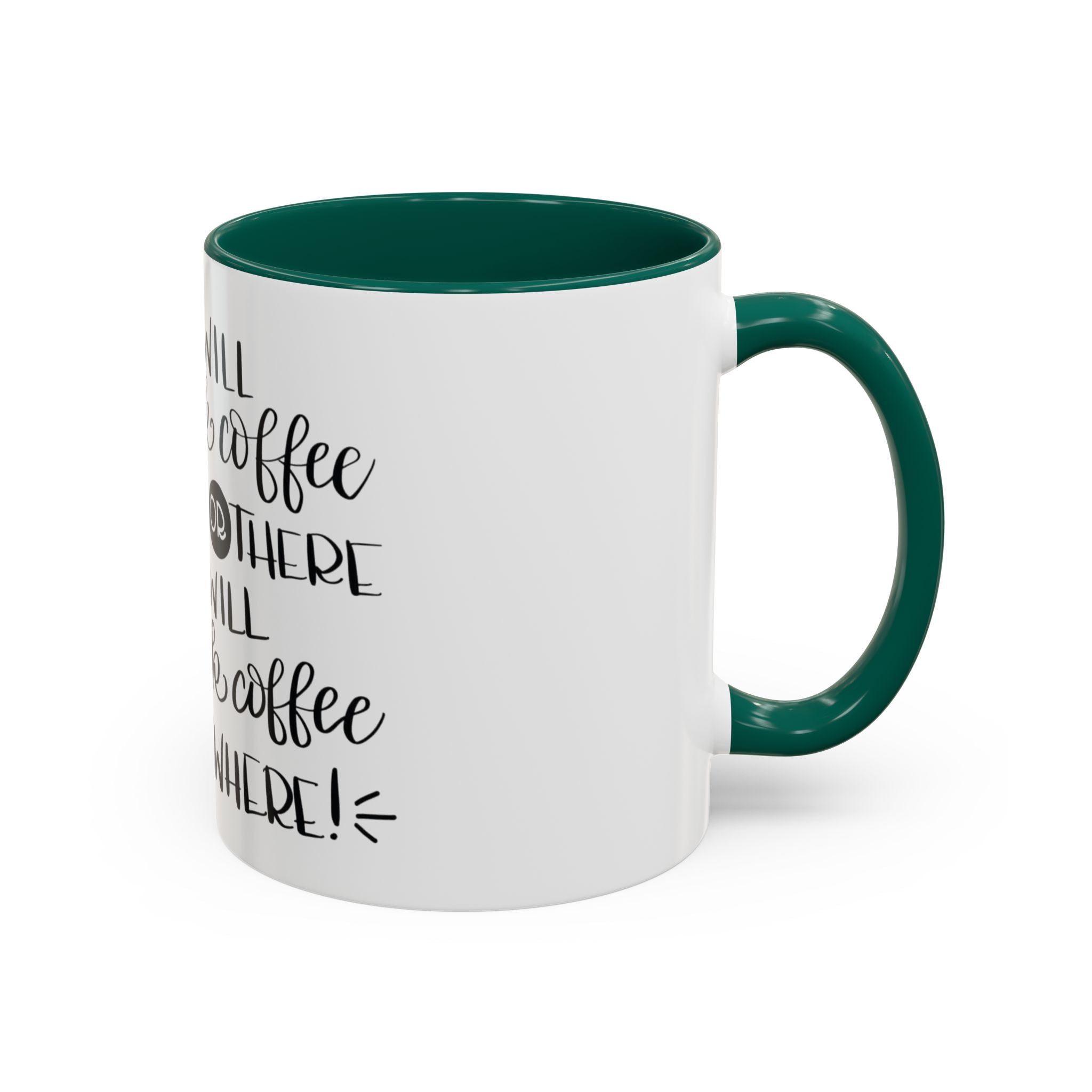 Cat in Hat Coffee Mug — "I Will Drink Coffee Here or There" 11/15oz Color Accent