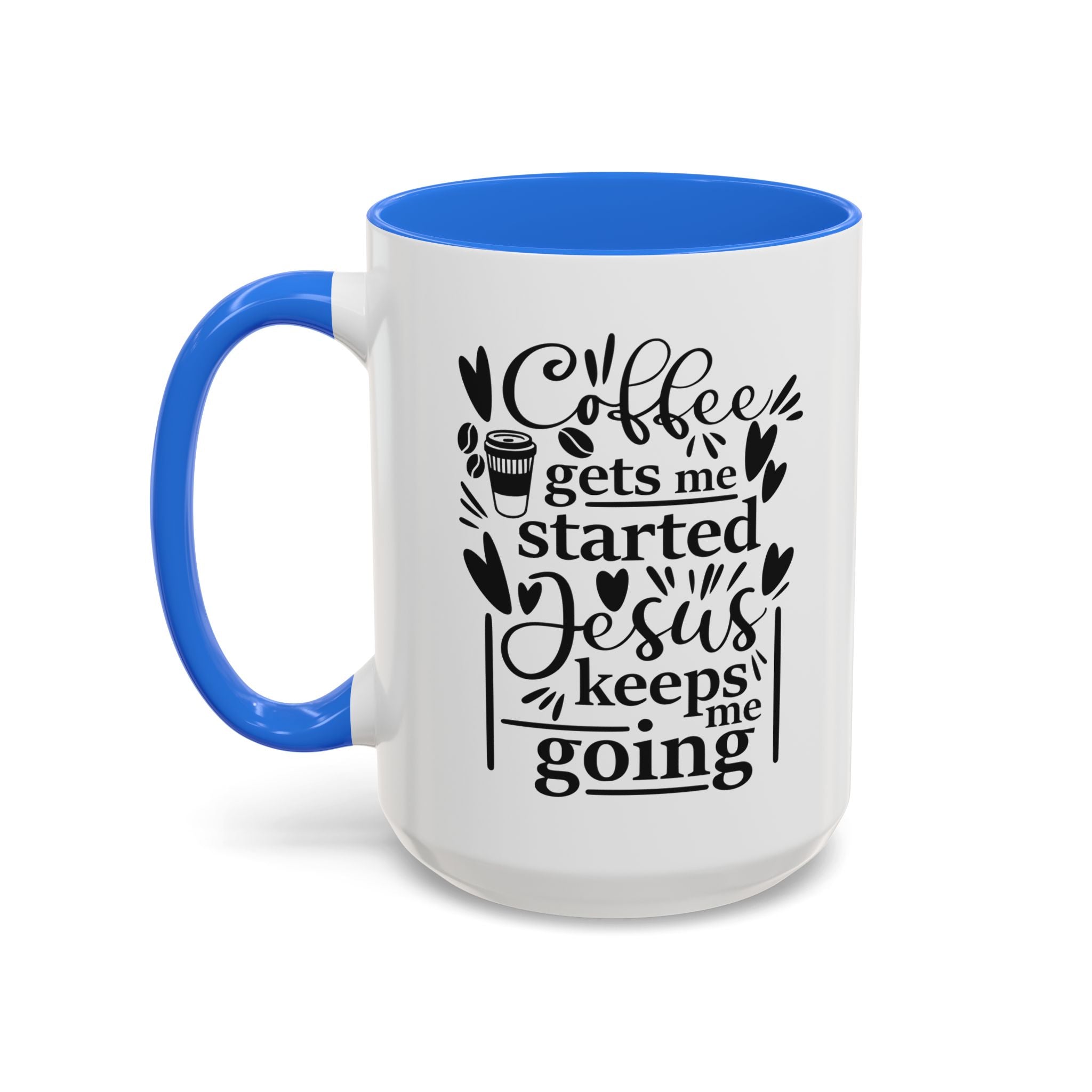 Faithful Morning Mug, Christian Coffee Cup, Religious Tea Mug, Jesus and Coffee Drinkware, Colorful Ceramic Mug