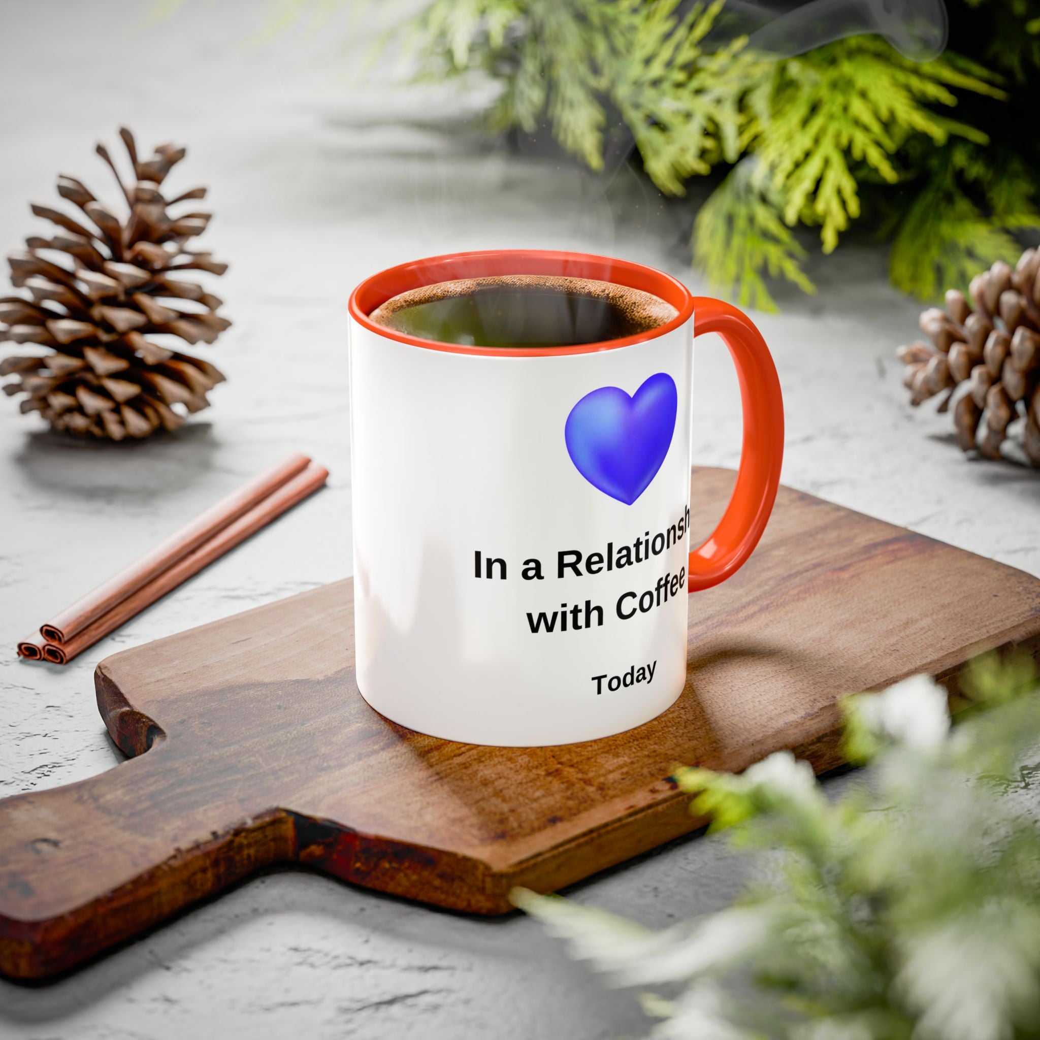 Coffee Lover Mug, Funny Coffee Cup Gift, Relationship with Coffee, Colorful Ceramic Mug, Coffee Addict Mug, Coffee Gift for Her, Coffee Mug