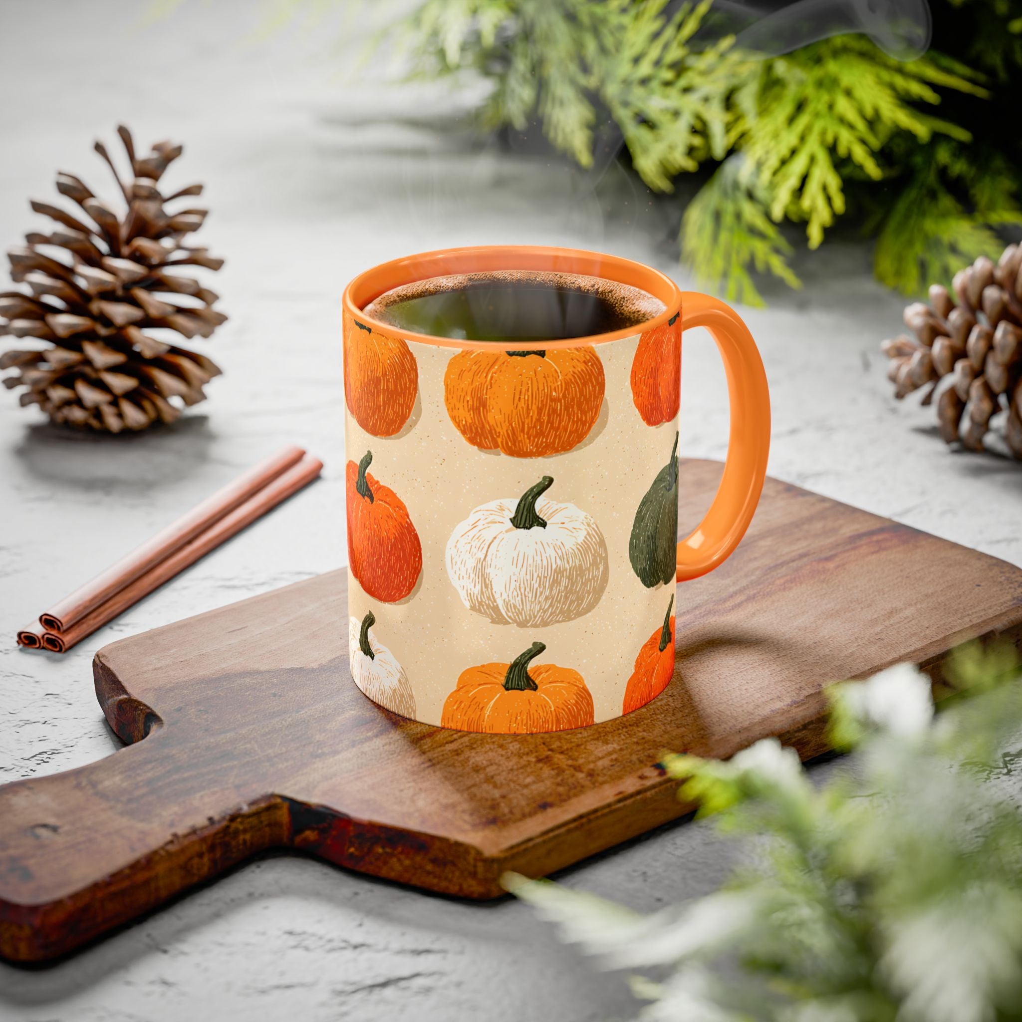 Autumn Pumpkin Mugs - Cozy Coffee Cups for Fall, Seasonal Drinkware, Thanksgiving Gifts, Home Decor, Pumpkin Spice Lovers