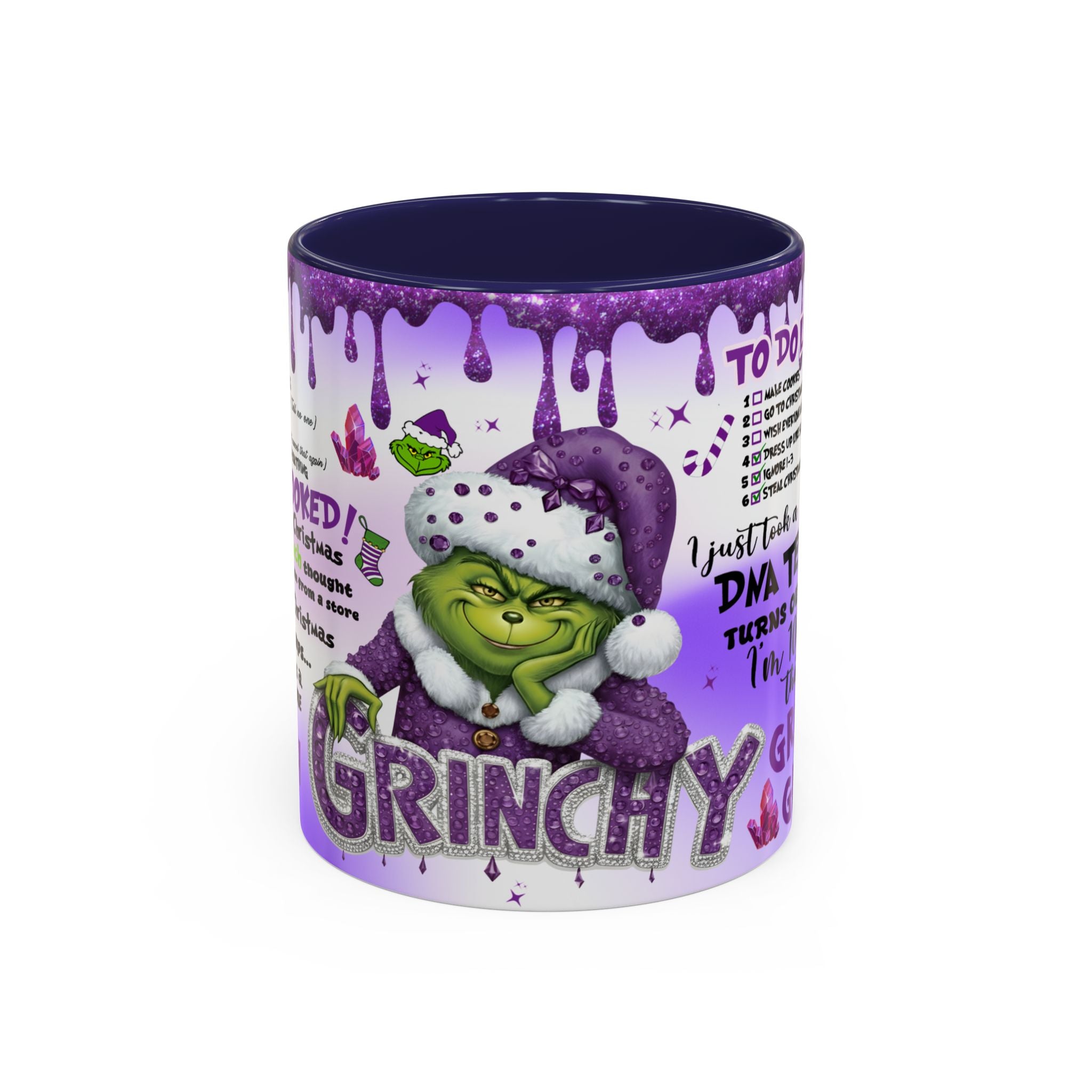 Grinchy Coffee Mug - Fun Holiday Mug, Christmas Gift, Office Decor, Grinch Lovers, DNA Test Humor