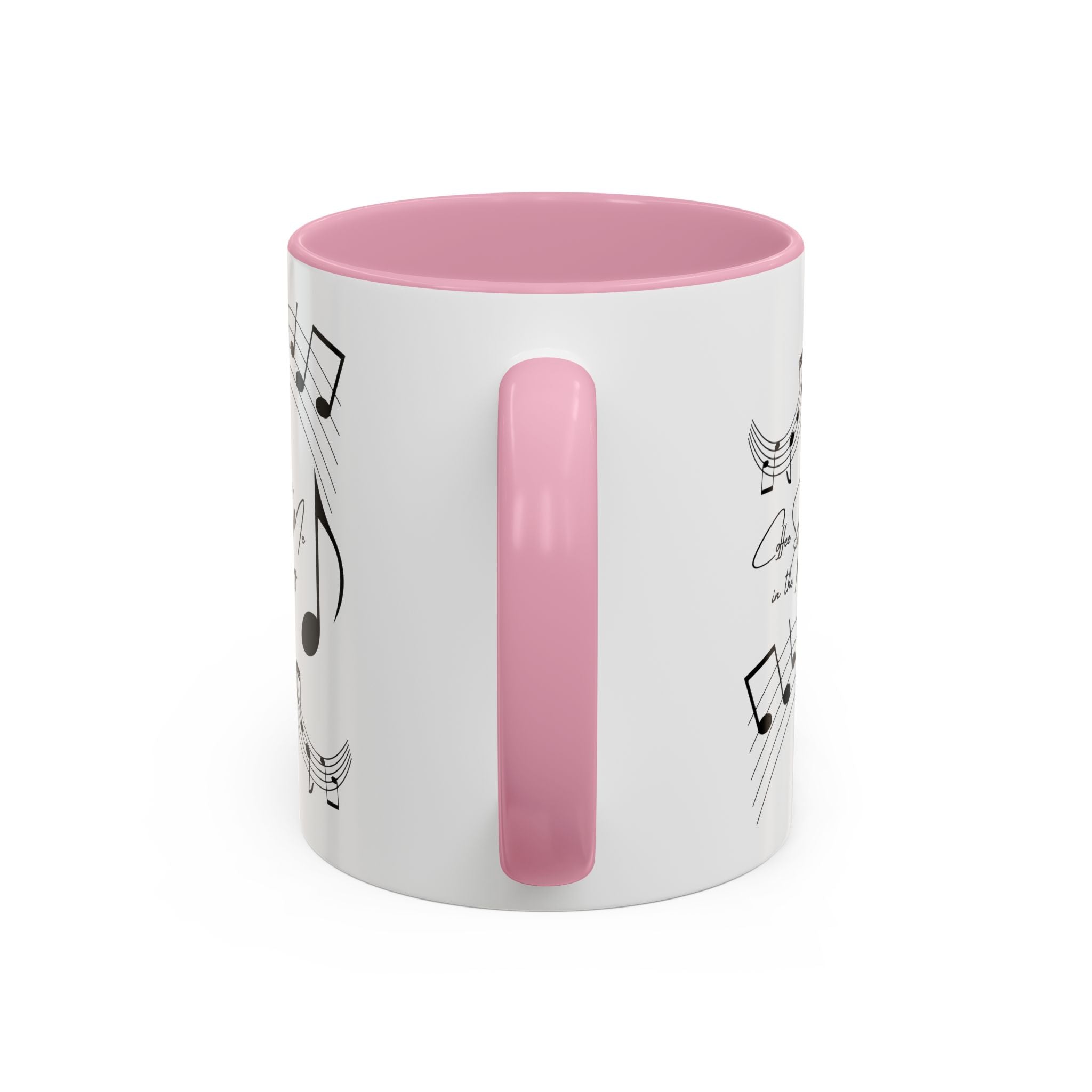 Music Notes Ceramic Mug — "She Sings to Me in the Morning" (11oz/15oz)