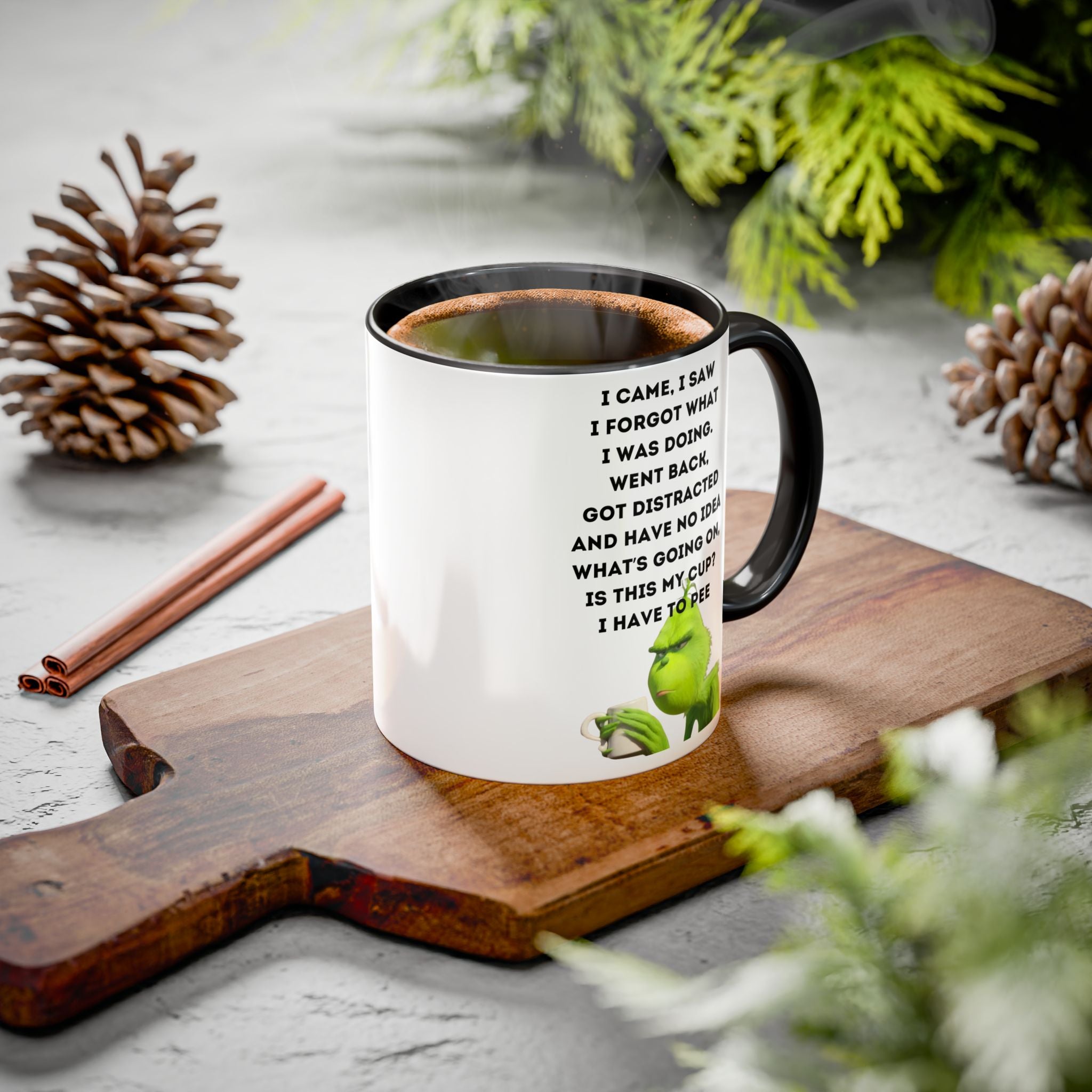 Colorful Grinch Coffee Mug, Fun Holiday Gift, Funny Tea Cup, Quirky Kitchen Decor, Grinch Fan Mug, Christmas Gift Idea