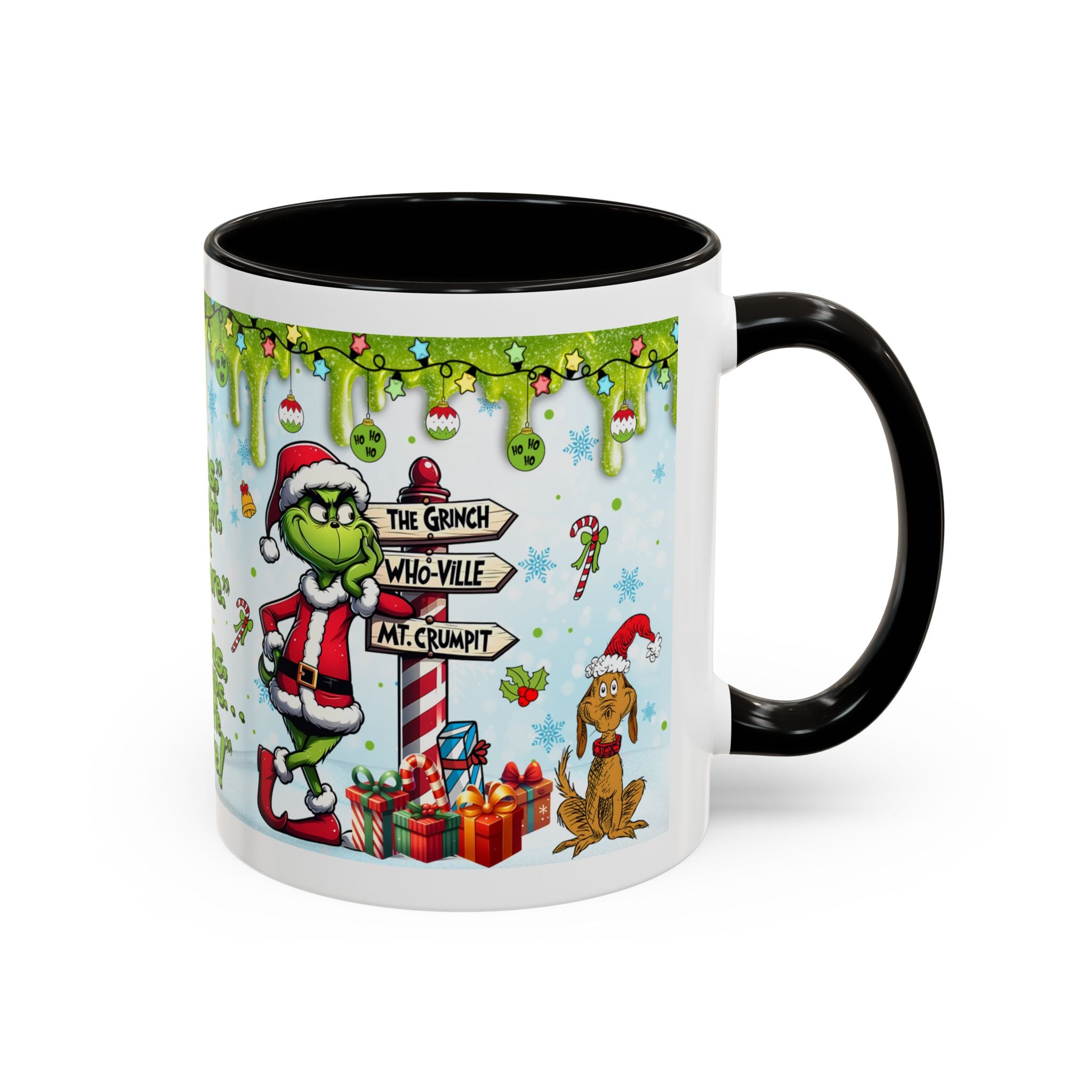 Grinch Christmas Mug | Colorful 11oz 15oz Ceramic Coffee Cup