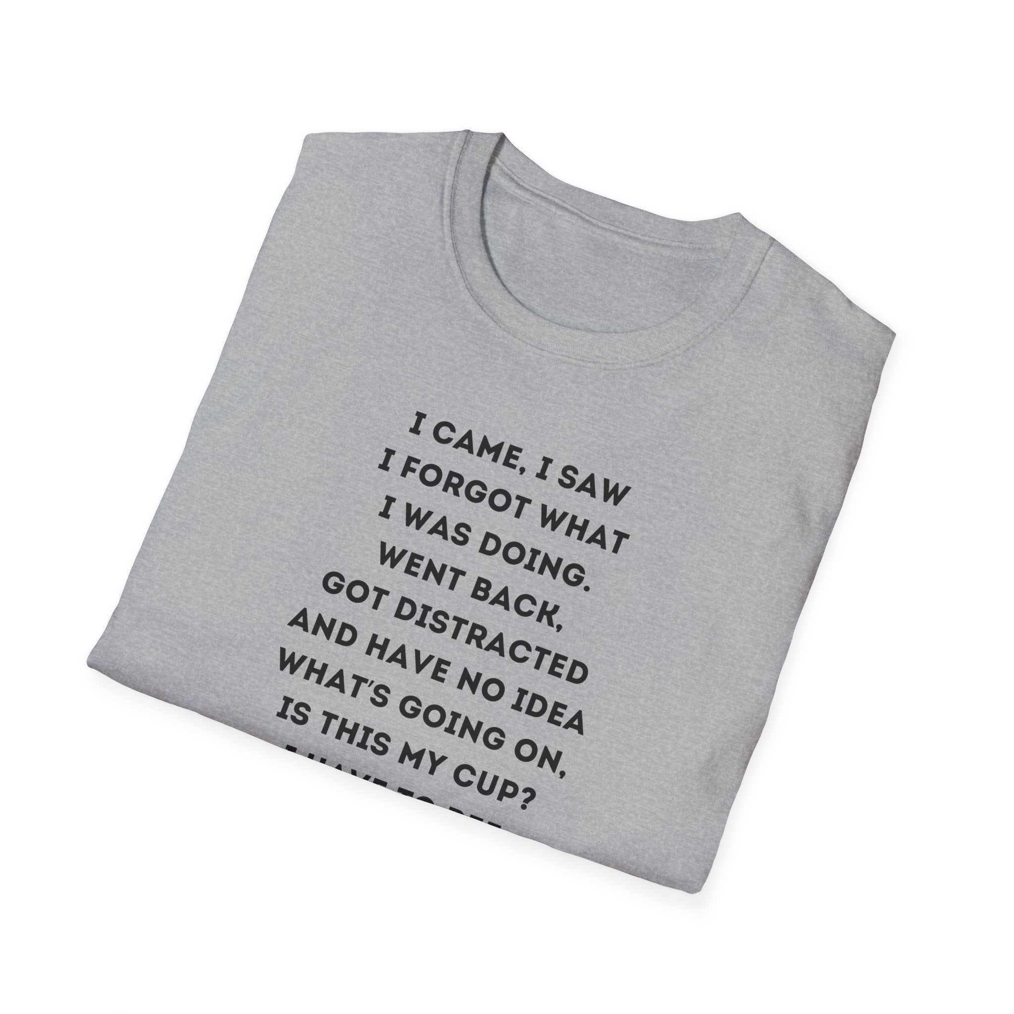 Forgetful Mini Character I Have To Pee T-Shirt | Funny Quote Tee