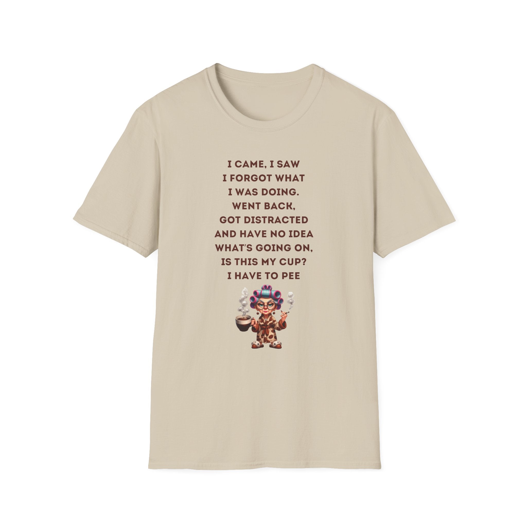 Funny Coffee Memory Poem T-Shirt | Cute Character Holding Coffee