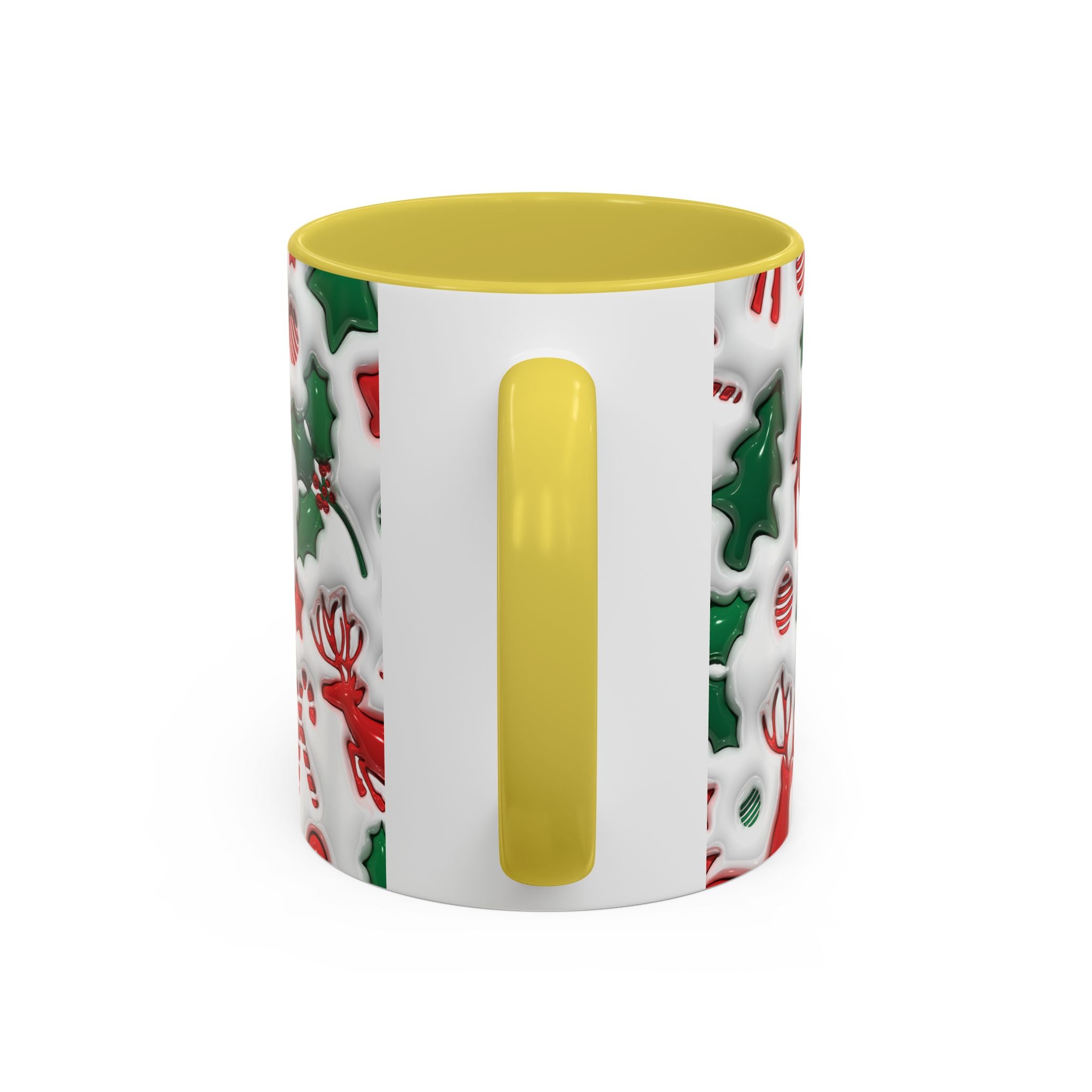 Festive Holiday Mugs, Christmas Coffee Cups, Colorful Reindeer and Candy Cane Design, Cozy Winter Drinkware, Perfect Gift for Holidays