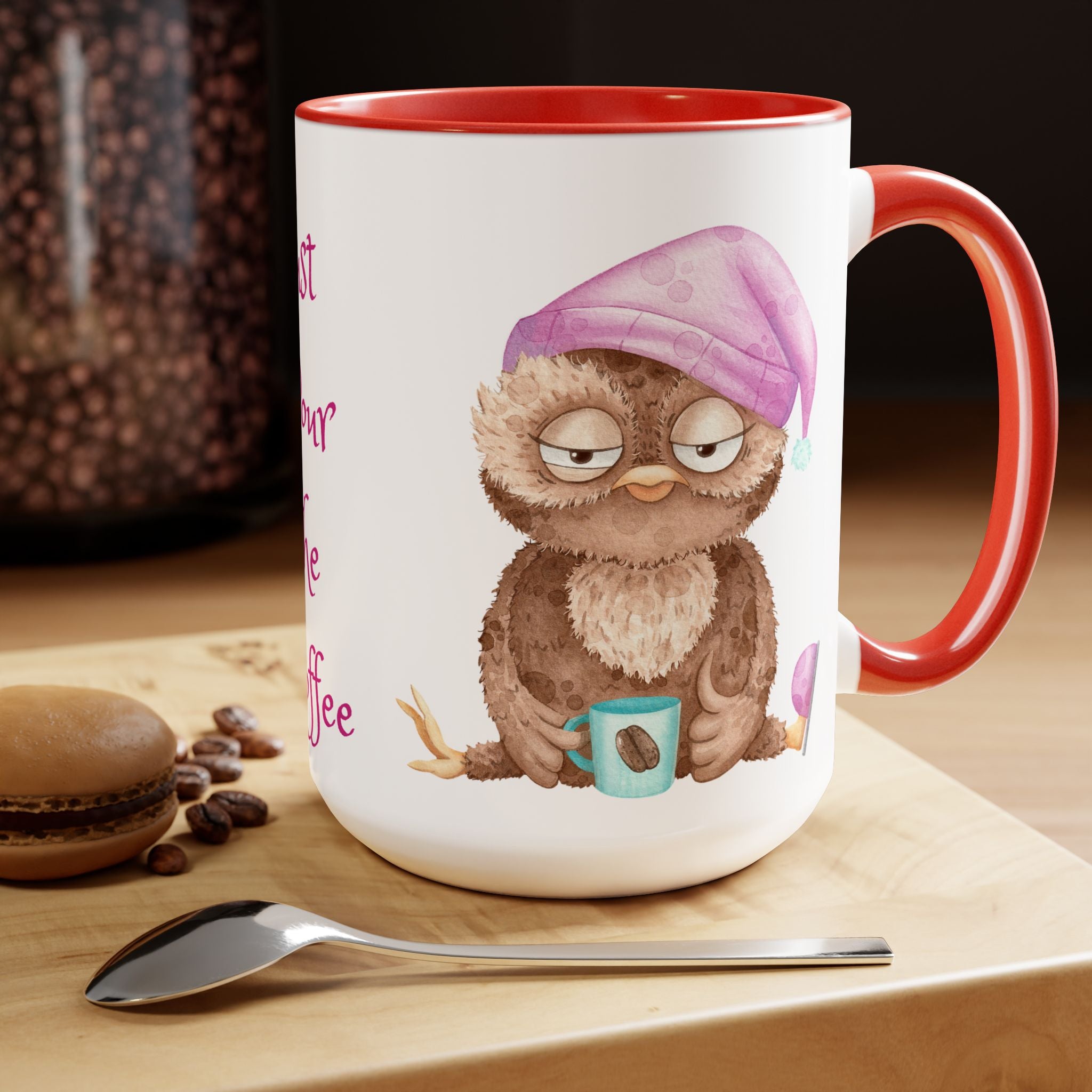 Just Pour The Coffee - Two-Tone Coffee Mugs, 15oz