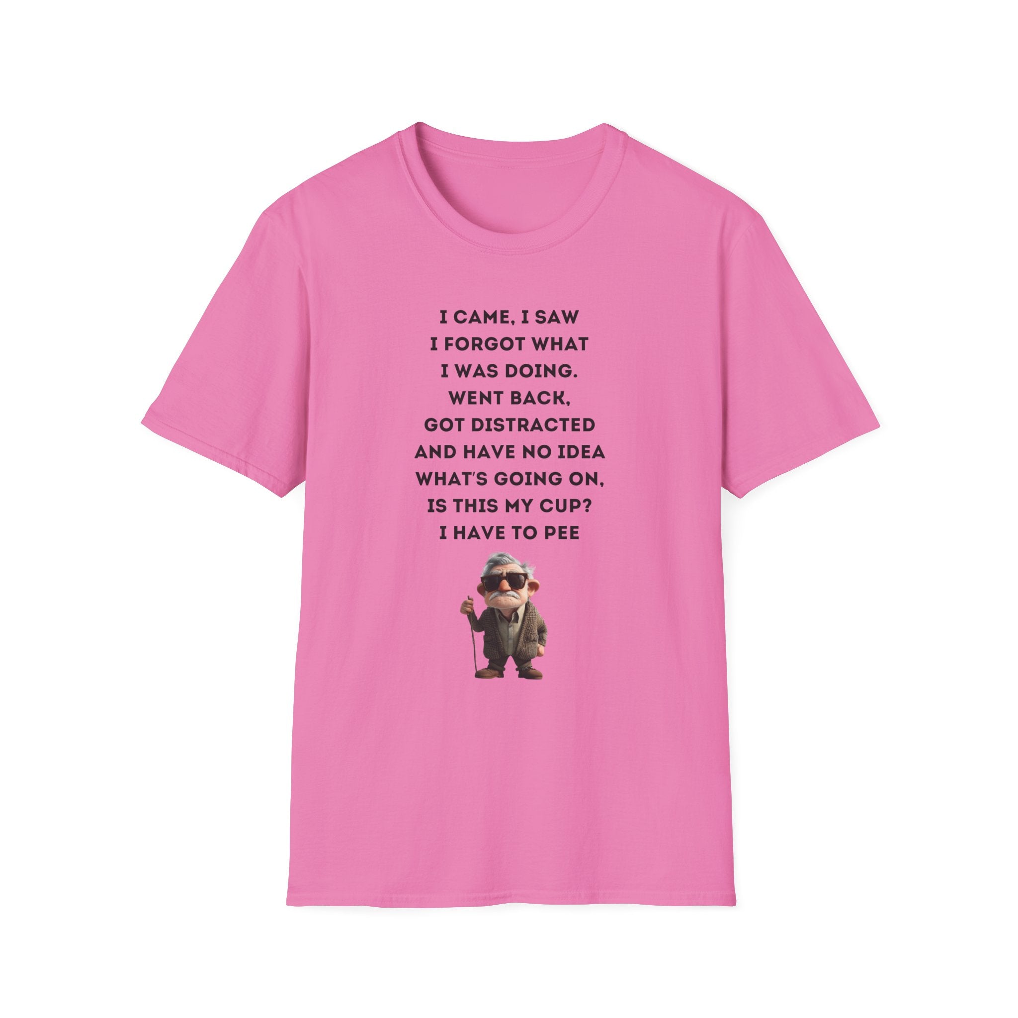 Forgetful Mini Character I Have To Pee T-Shirt | Funny Quote Tee