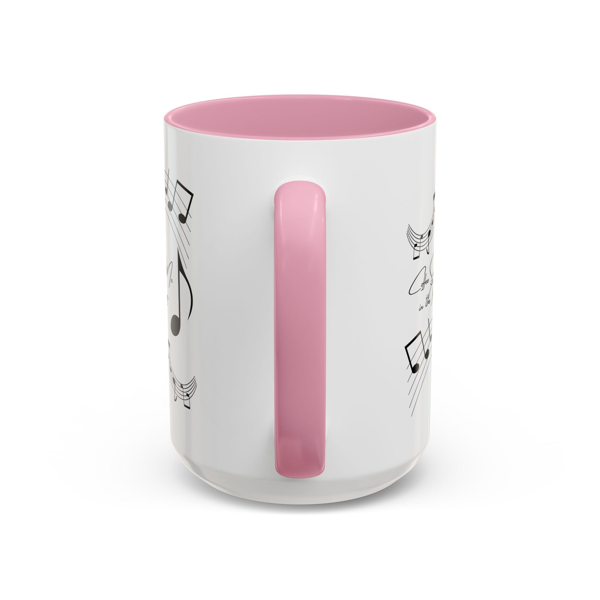 Music Notes Ceramic Mug — "She Sings to Me in the Morning" (11oz/15oz)
