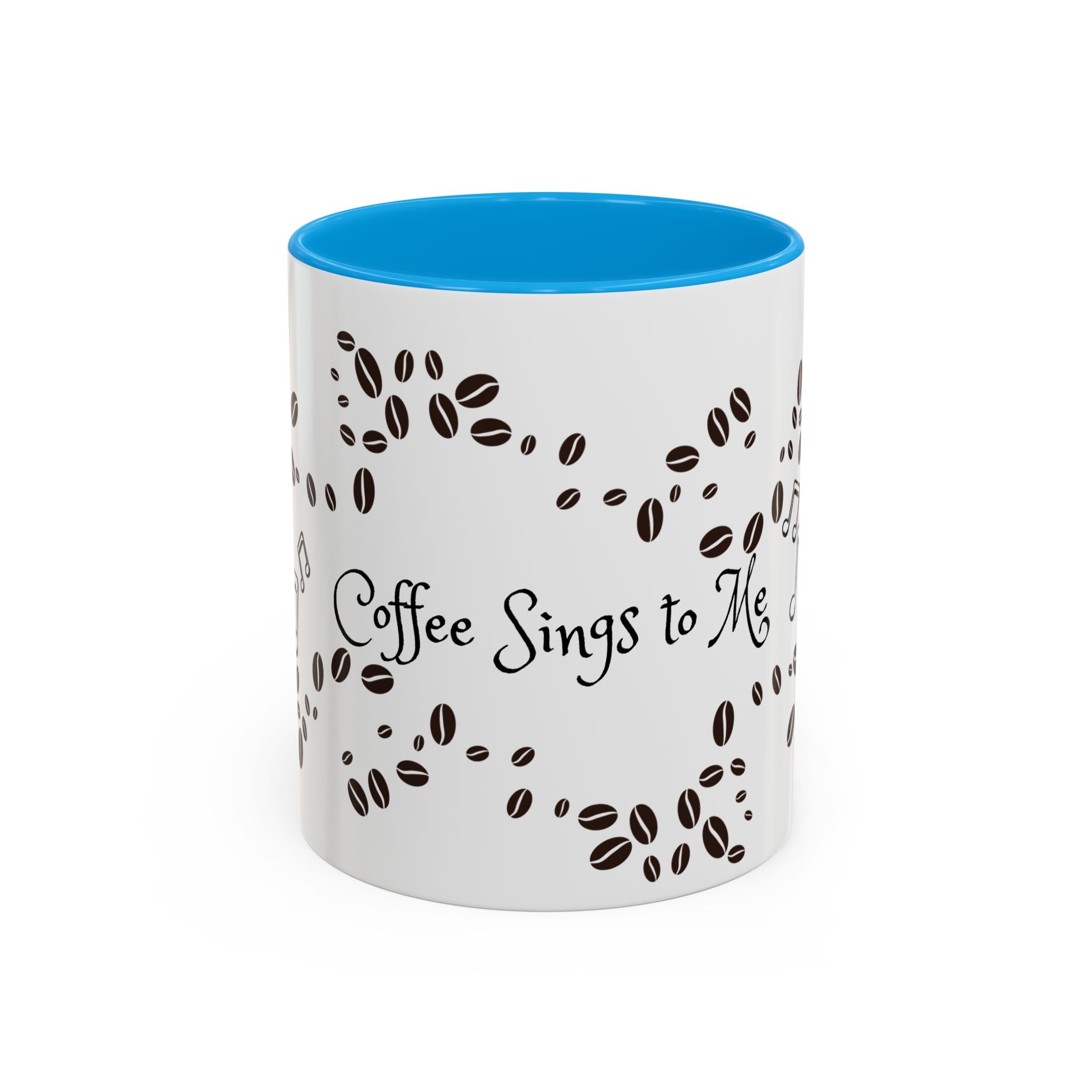 Coffee Sings to Me Mug — 11oz/15oz Ceramic Coffee Bean Music Mug
