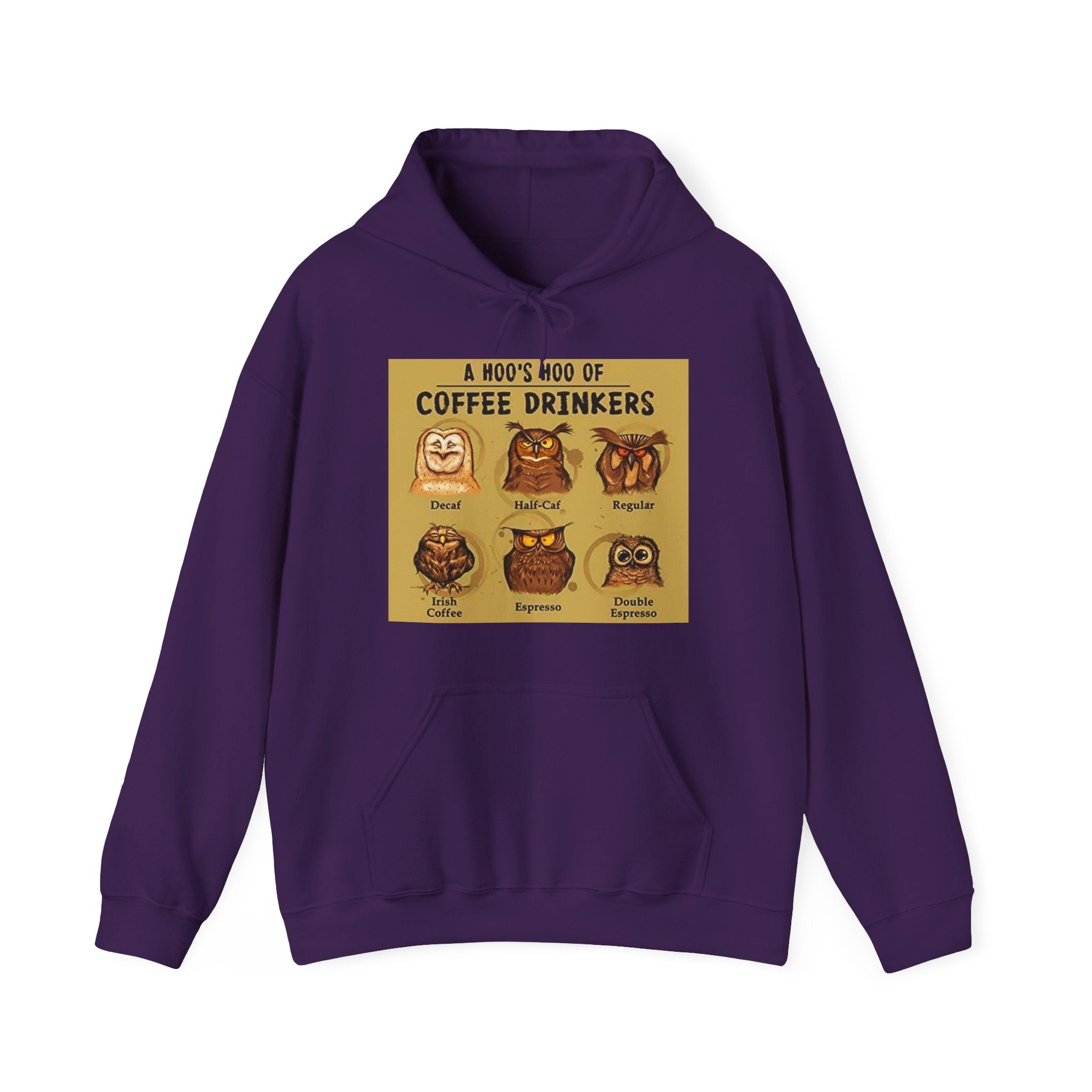 Hoo's Hoo of Coffee Drinkers - Men's and Woman's Heavy Blend Hooded Sweatshirt