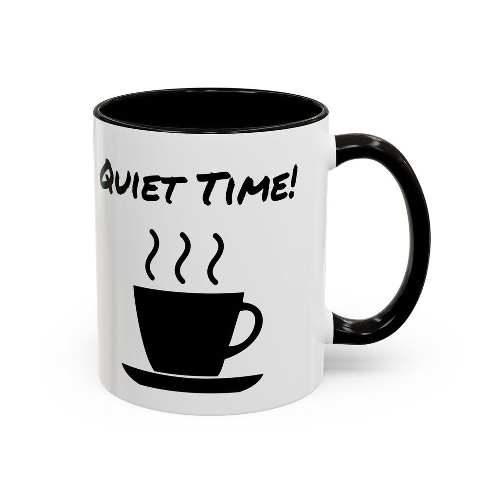 Quiet Time Coffee Mug — Black Accent 11oz/15oz