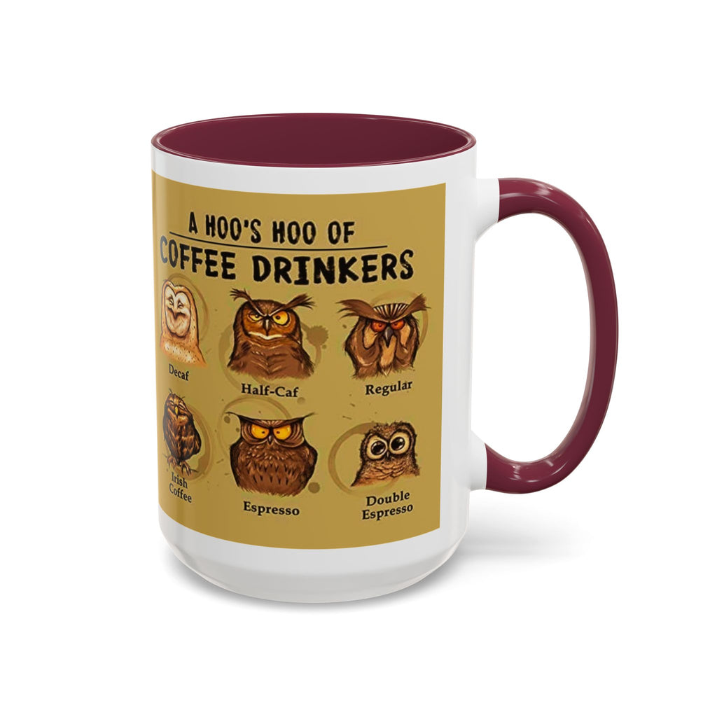 Coffee Owl Mug — "A Hoo's Hoo of Coffee Drinkers" 11oz/15oz