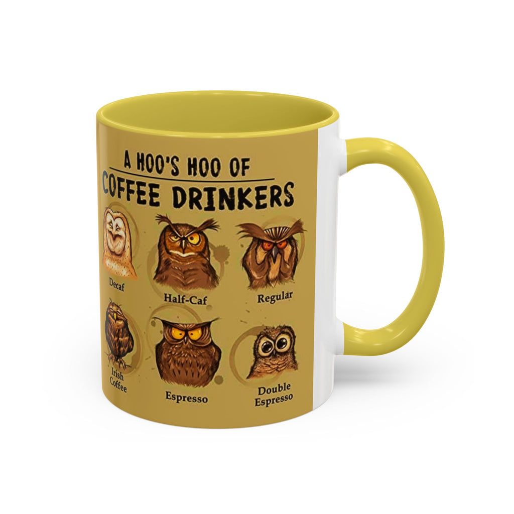 Coffee Owl Mug — "A Hoo's Hoo of Coffee Drinkers" 11oz/15oz
