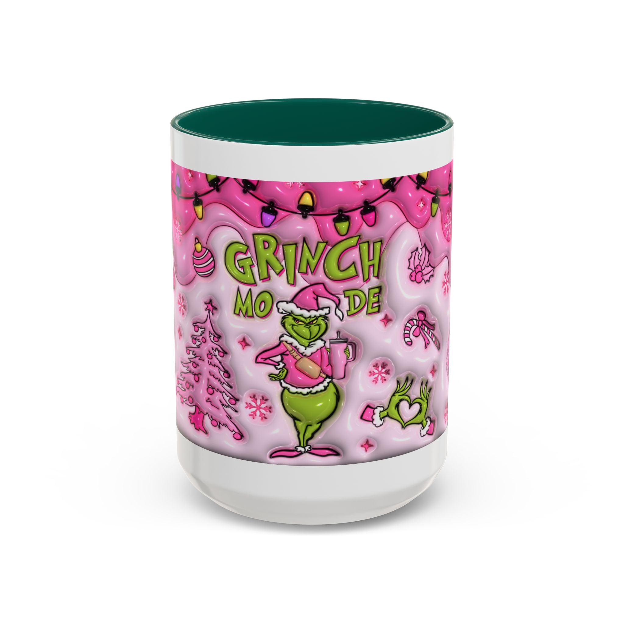 Colorful Grinch Mug, Holiday Gift, Whimsical Drinkware, Festive Coffee Cup, Christmas Decor, Grinch Mode Mug