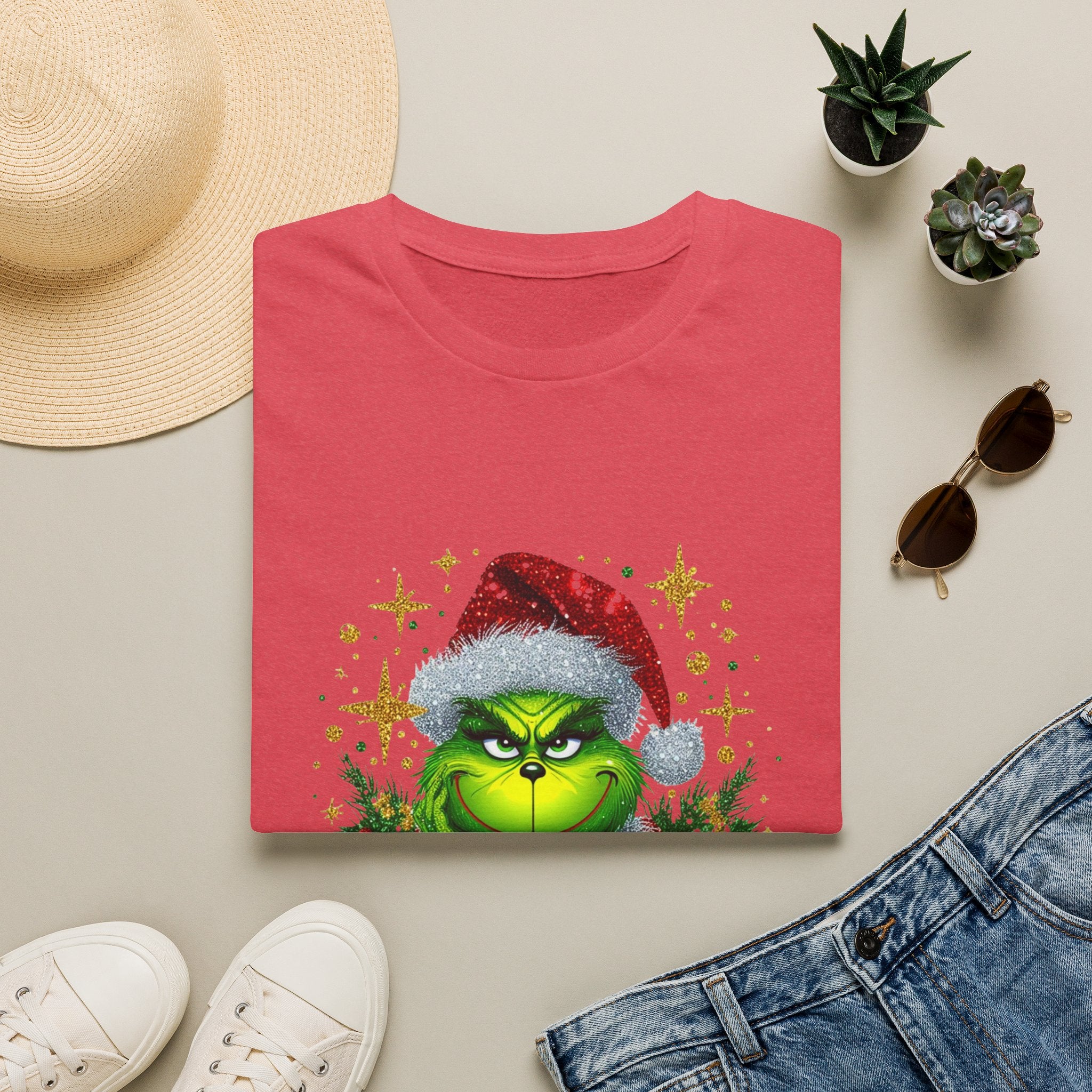 Grinch Christmas T-Shirt | Unisex Softstyle Tee | Merry Christmas Tee | Holiday Gift | Festive Apparel | Cute Grinch Shirt | Xmas Fashion