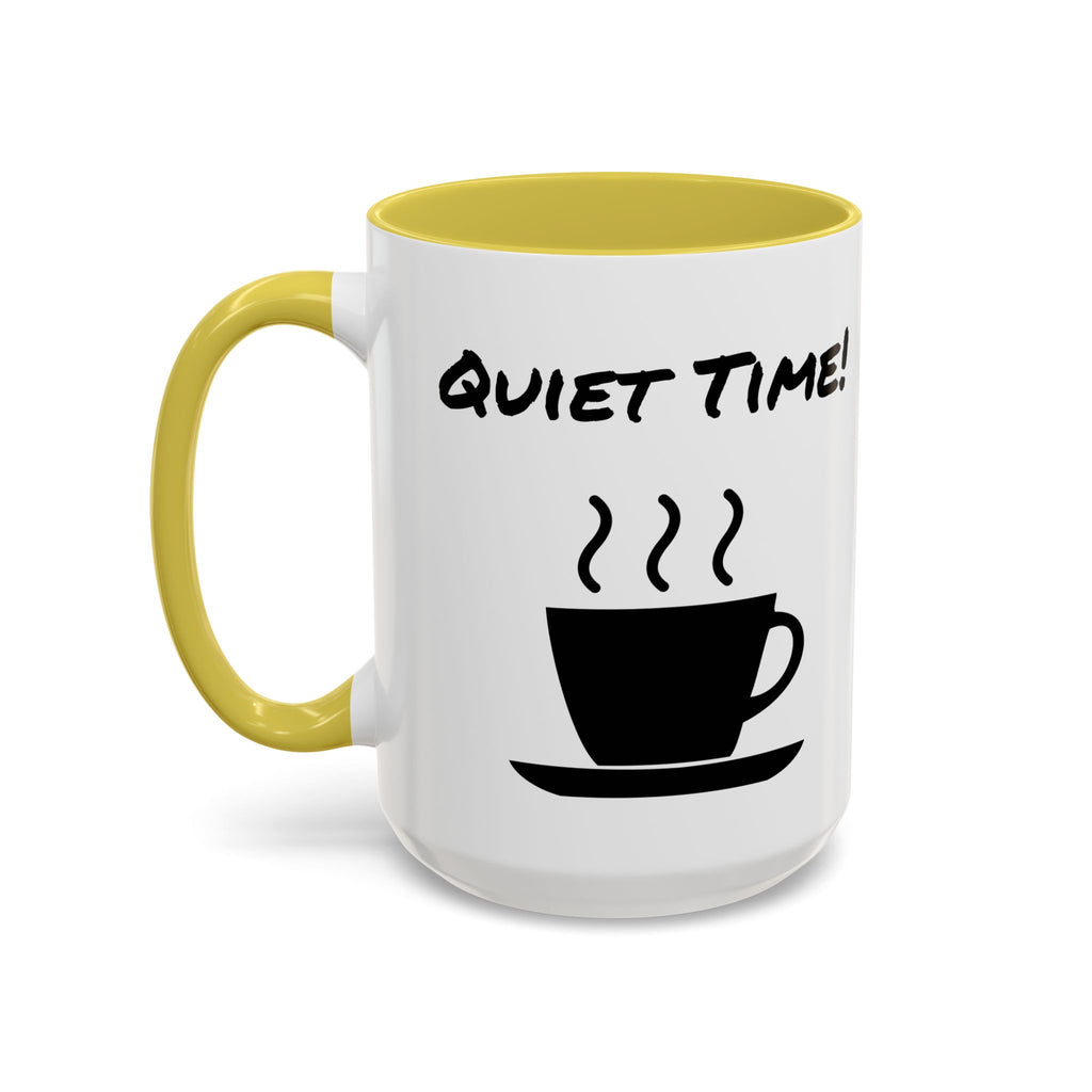 Quiet Time Coffee Mug — Black Accent 11oz/15oz